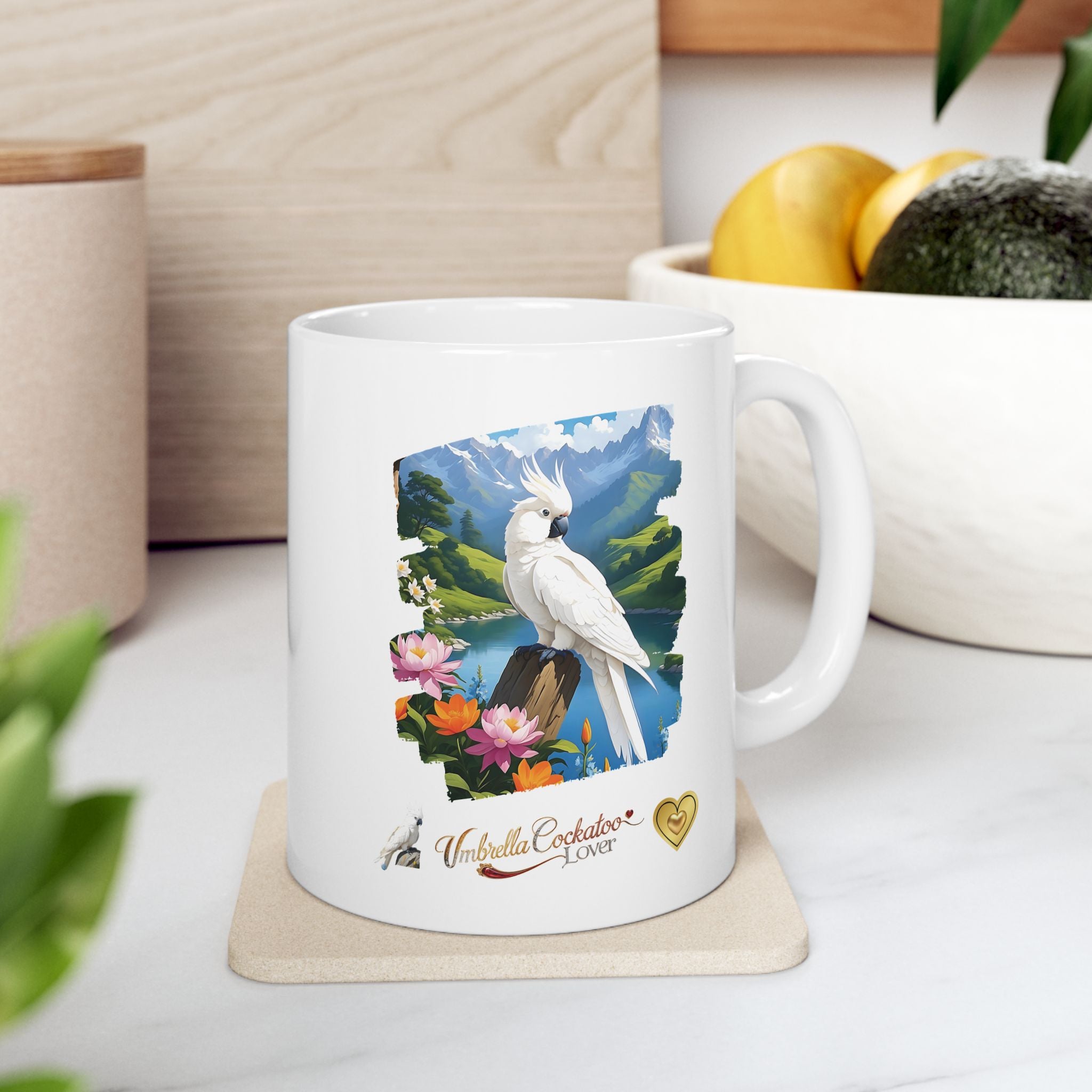 White Umbrella Cockatoo Lover Mug