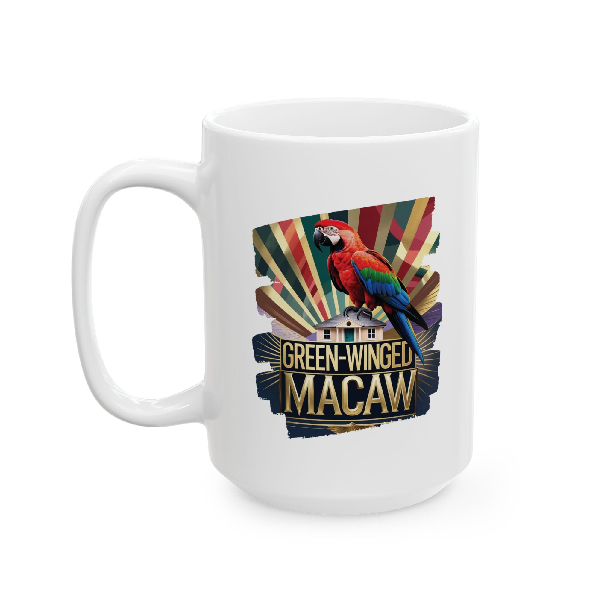 Green-Winged Macaw Sunburst Mug