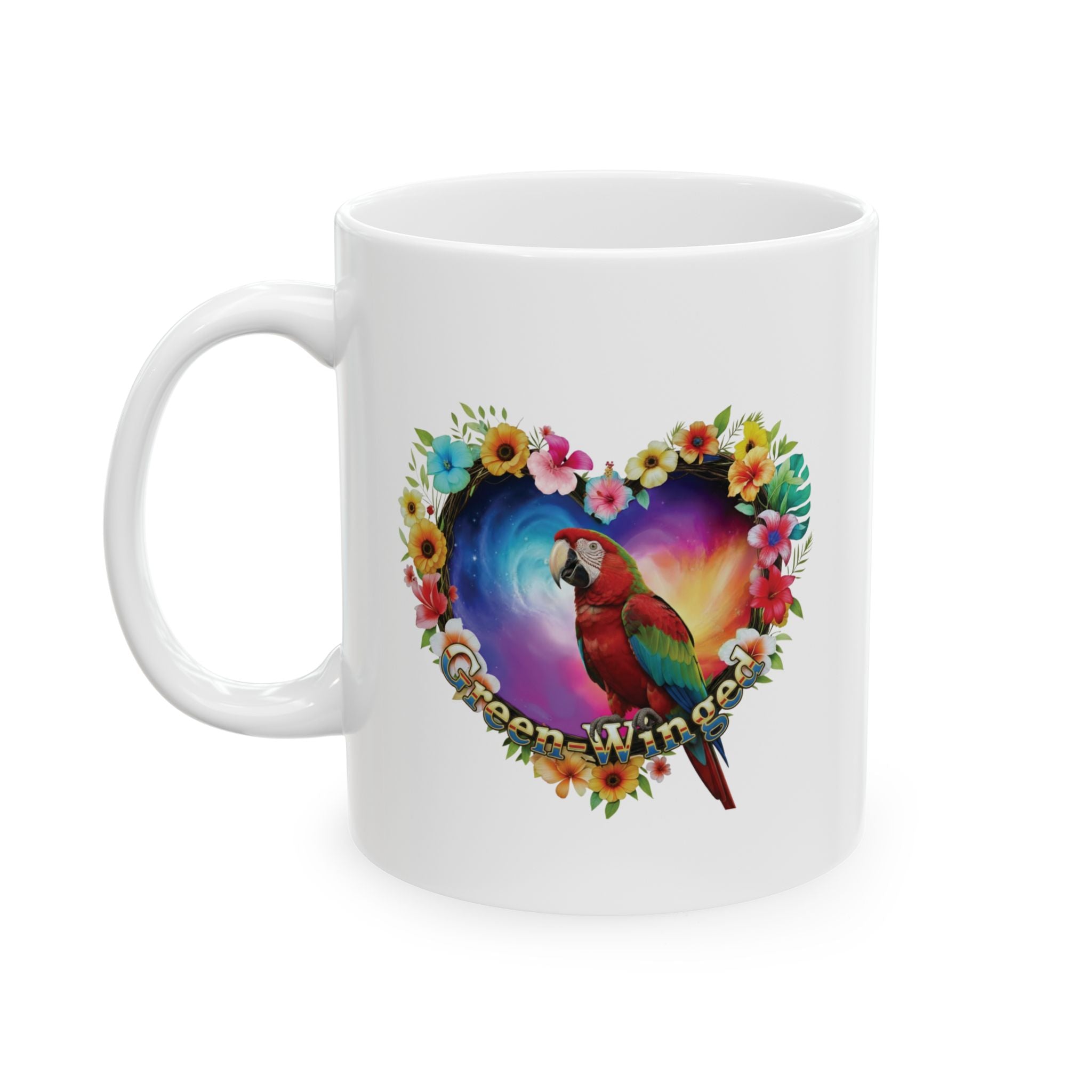 Colorful Green Winged Mug
