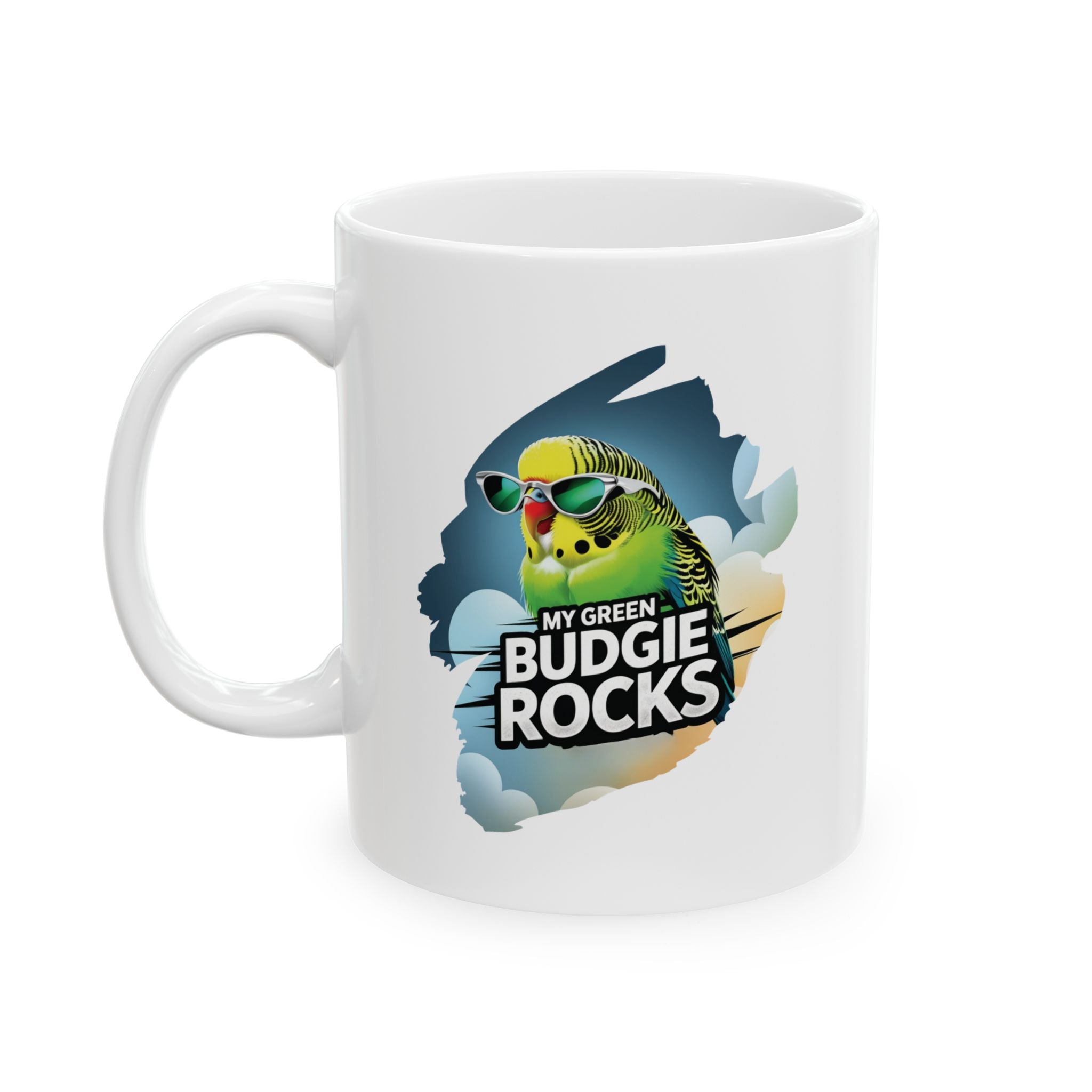 Green Budgie Mug