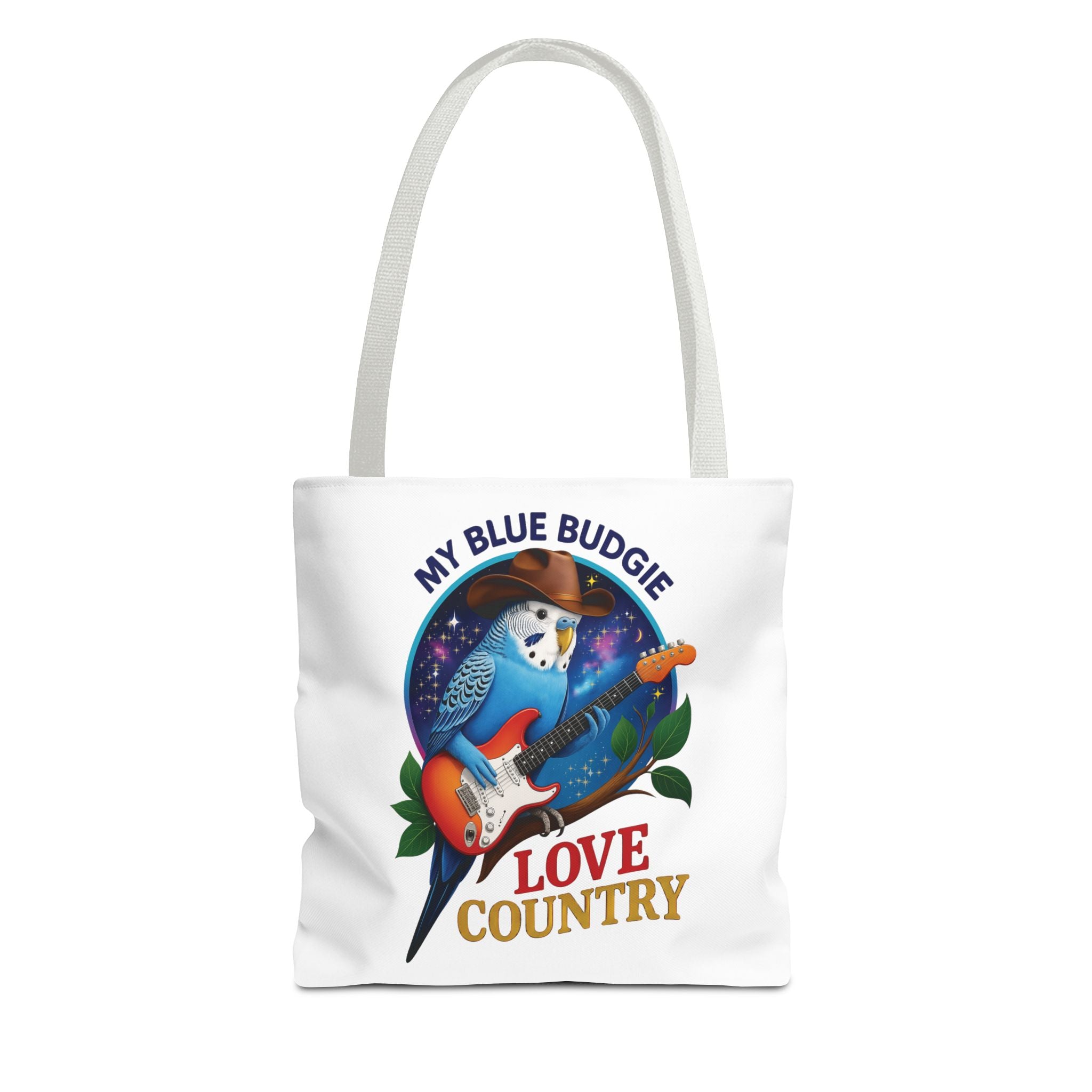 Blue Budgie Love Country Tote Bag