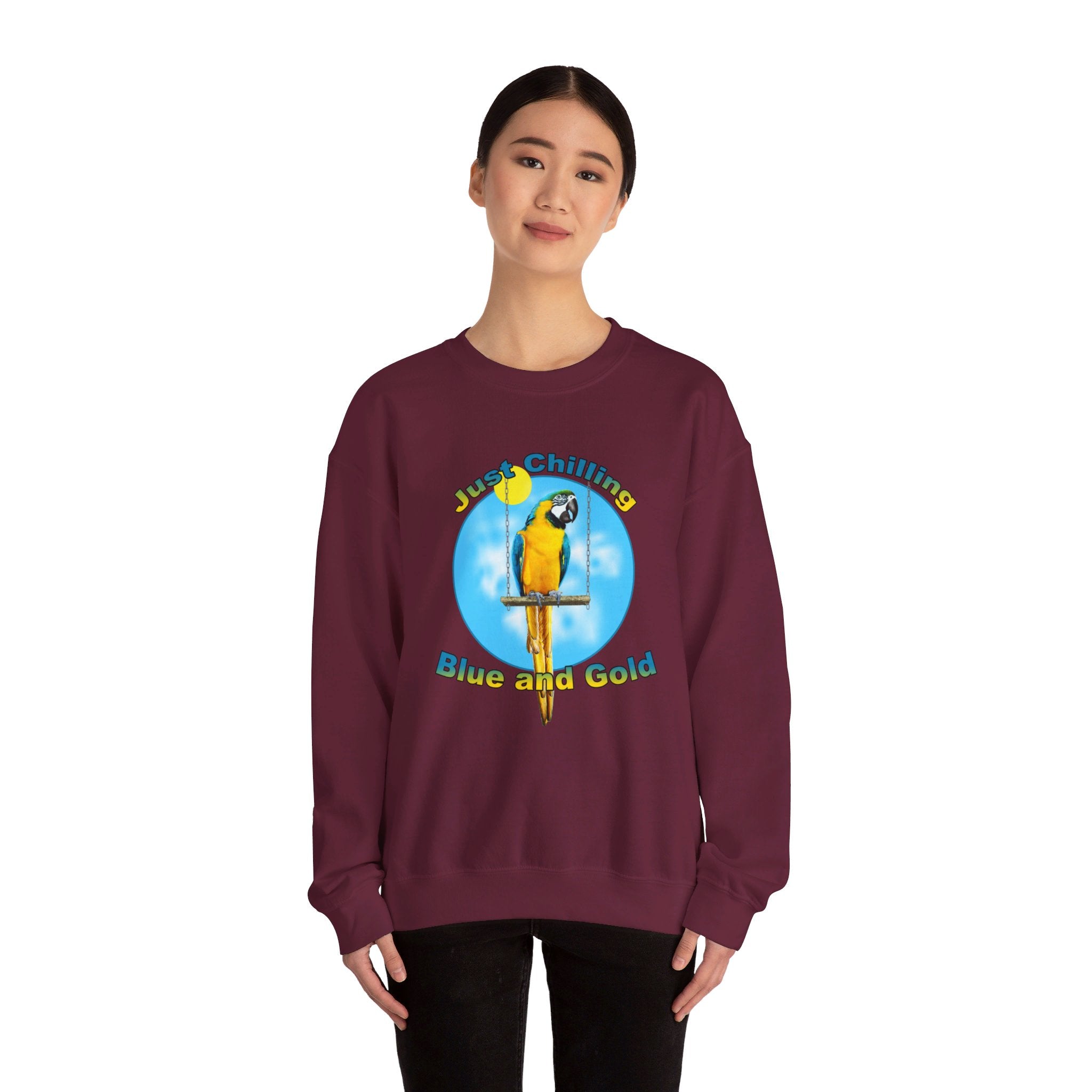 Just Chilling Swing Blue And Gold Sweatshirt