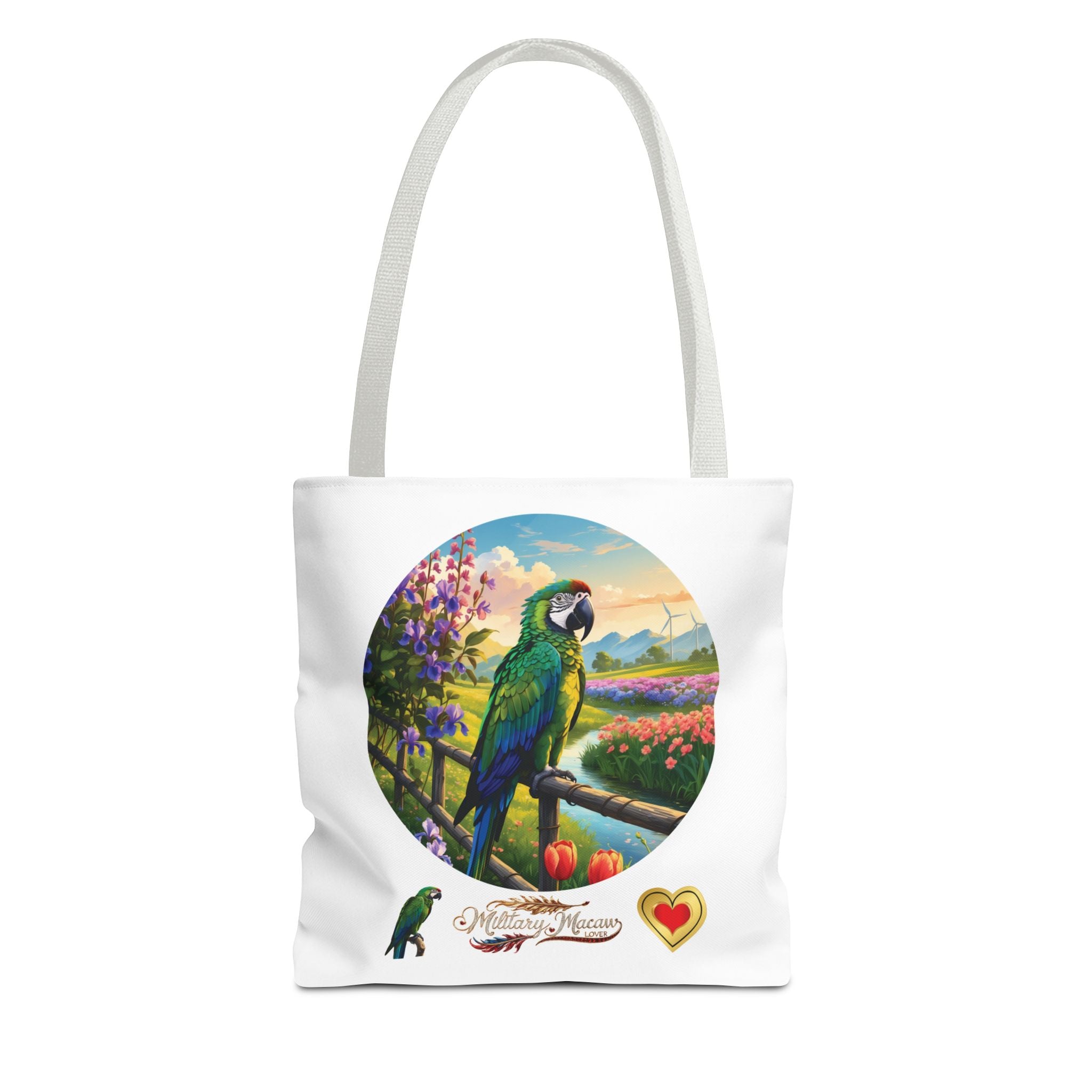Military Macaw Lover Floral Tote Bag