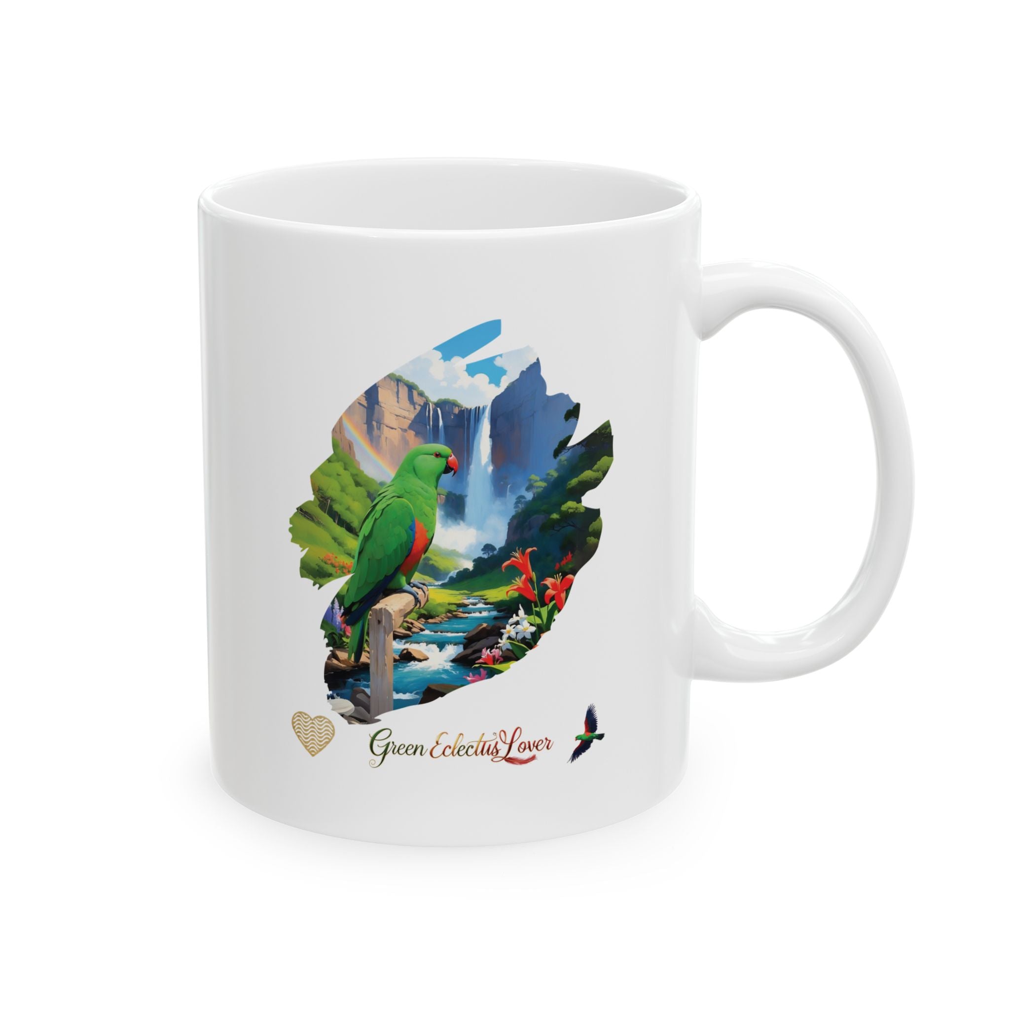 Green Eclectus Mug