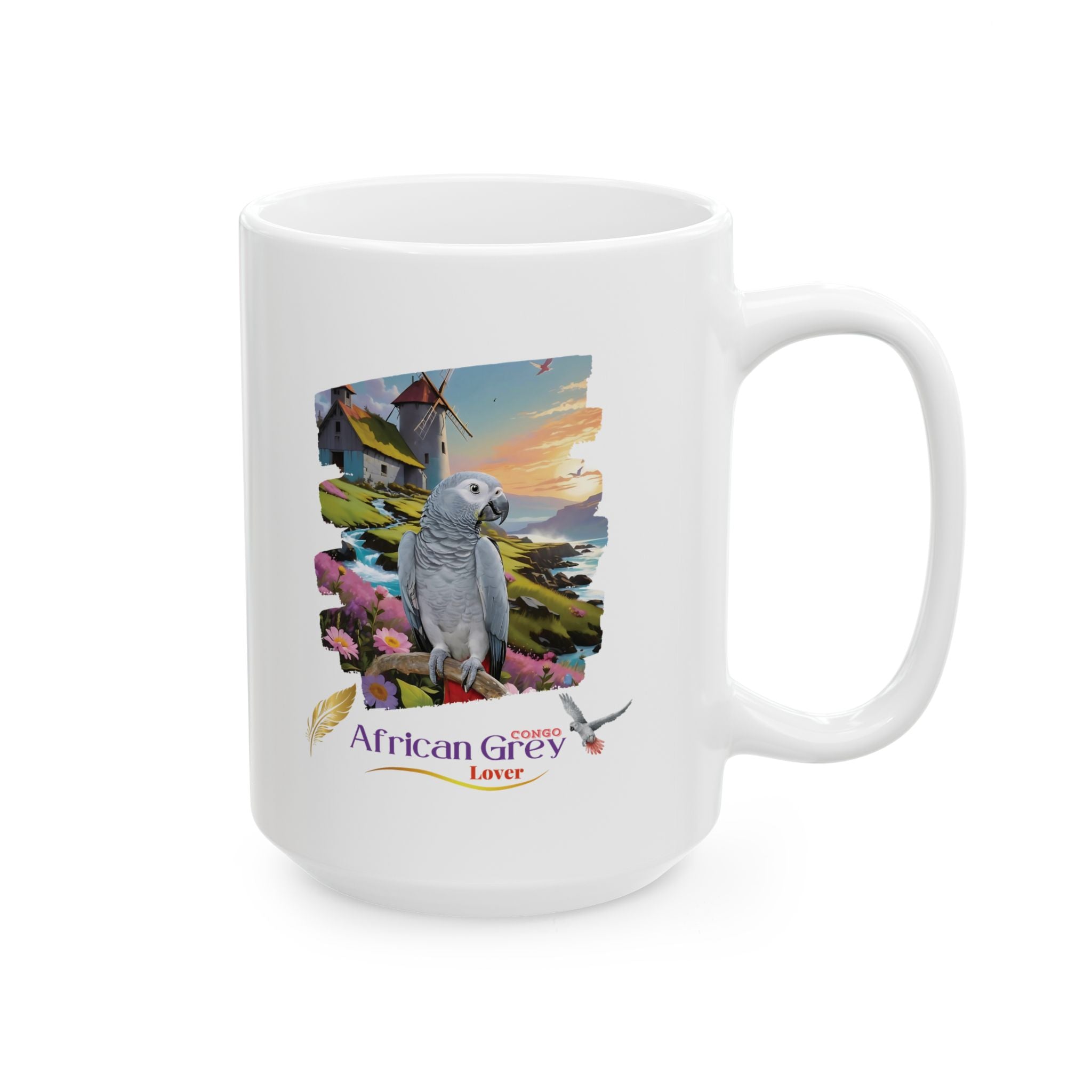 African Grey Congo Ceramic Mug