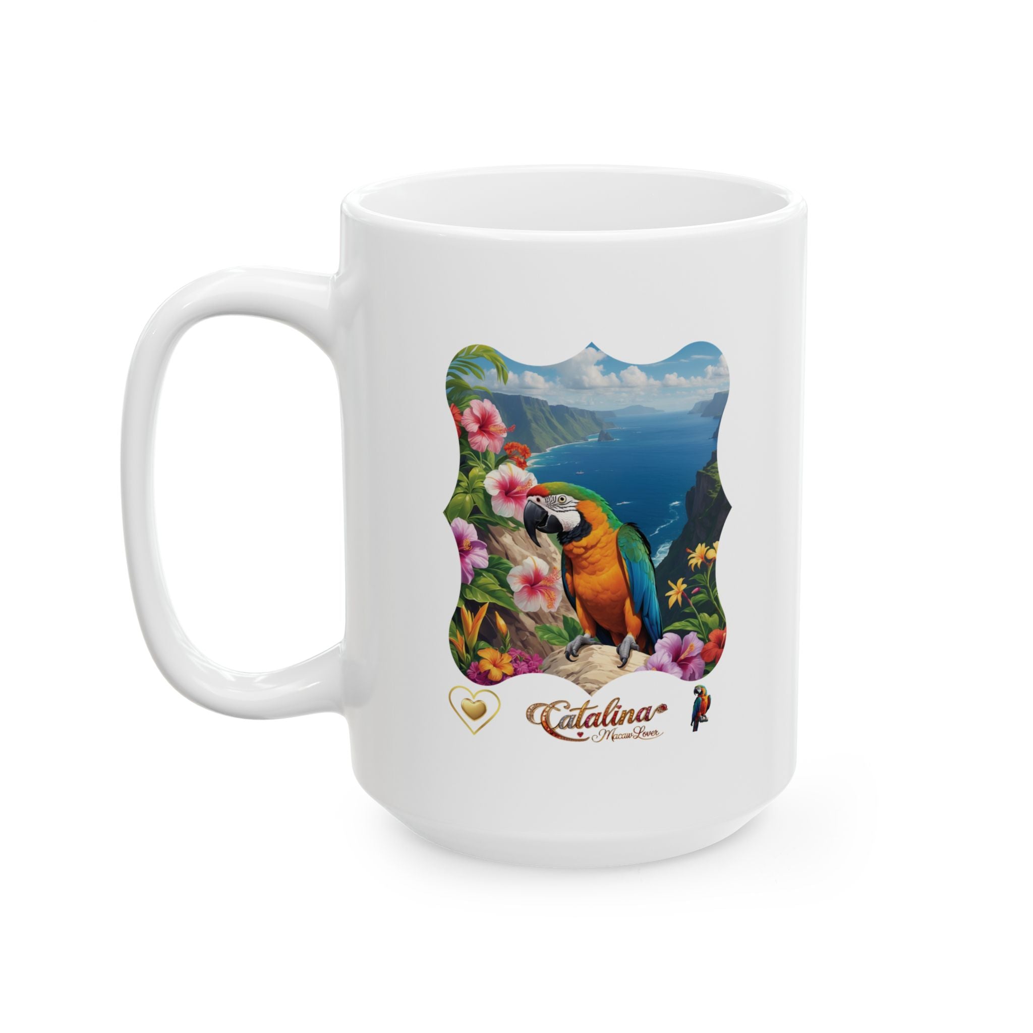 Catalina Macaw Lover Floral Mug