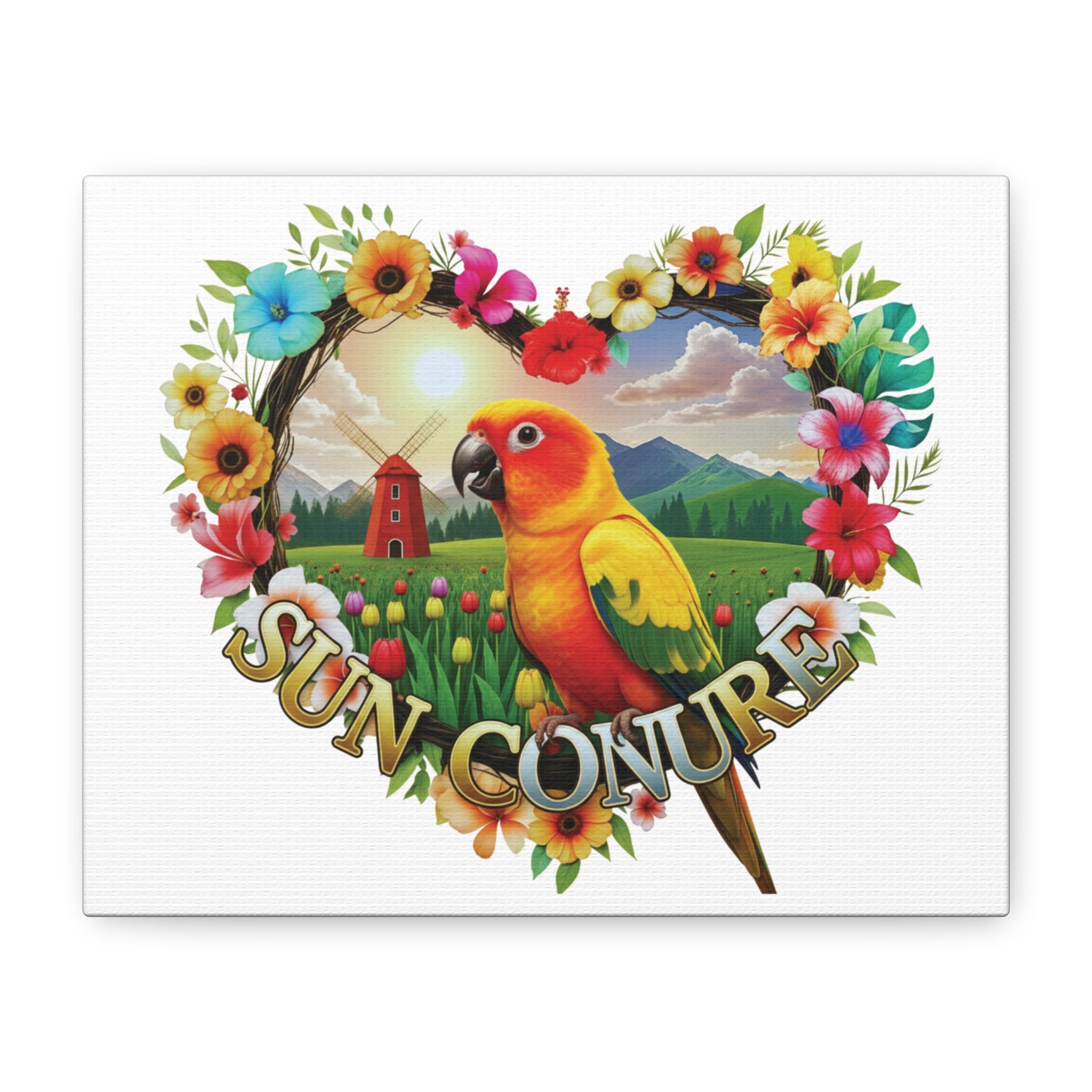 Sun Conure Parrot Wall-Hanging