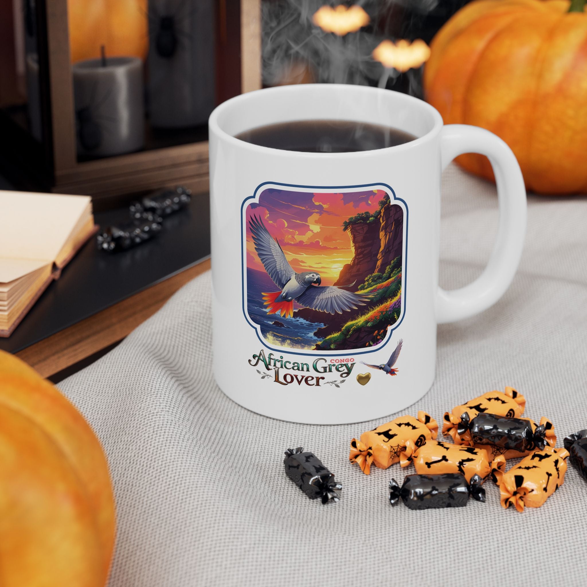 African Grey Congo Ceramic Mug