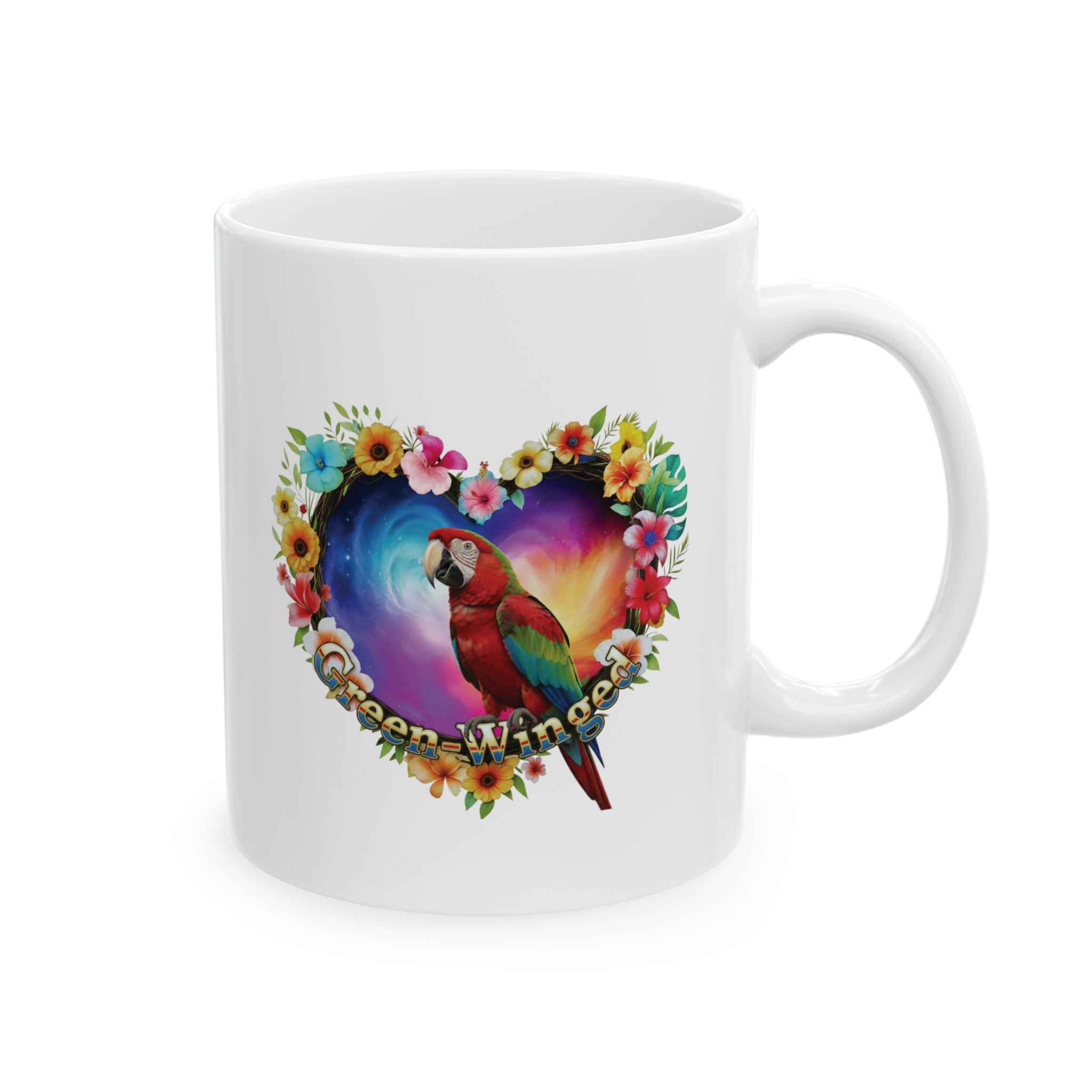 Colorful Green Winged Mug