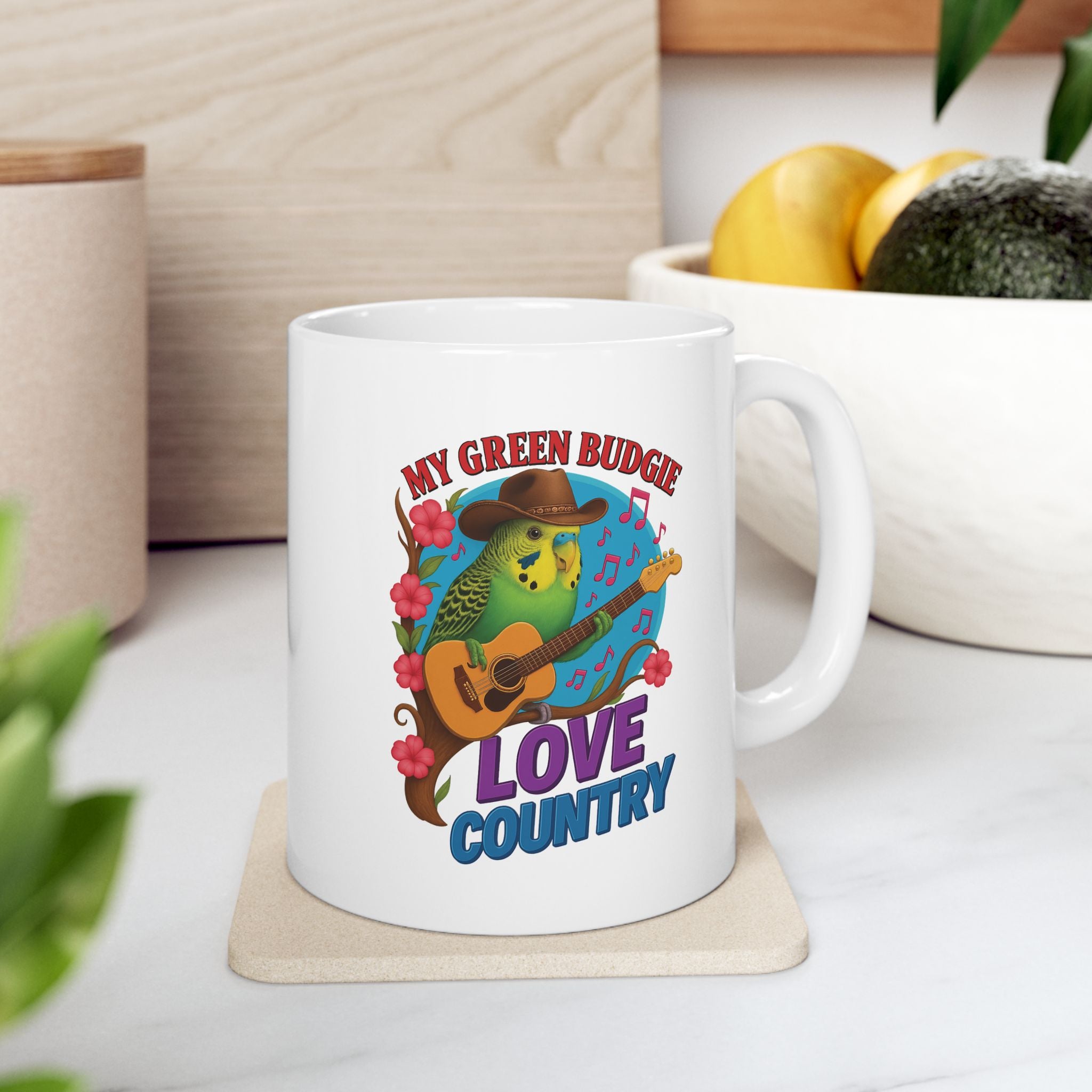 My Green Budgie Love Country Mug