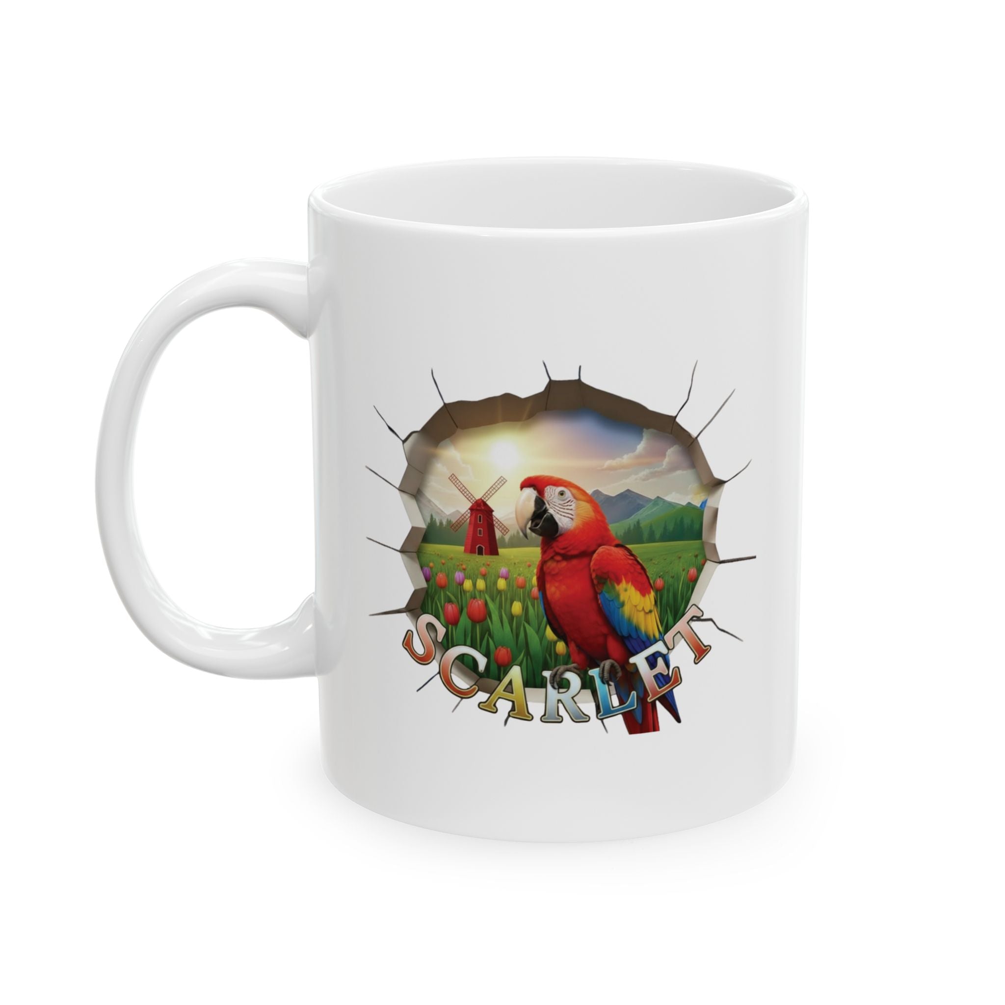 Red Scarlet Tulip Field Mug