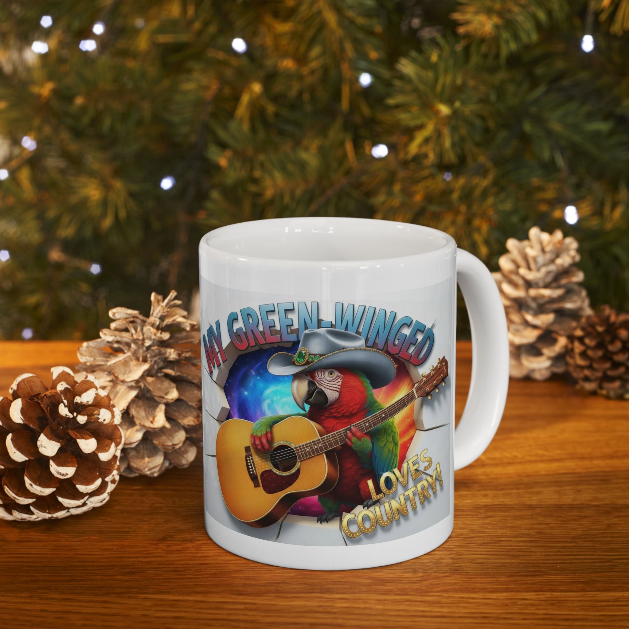 My Green Winged Loves Country Mug
