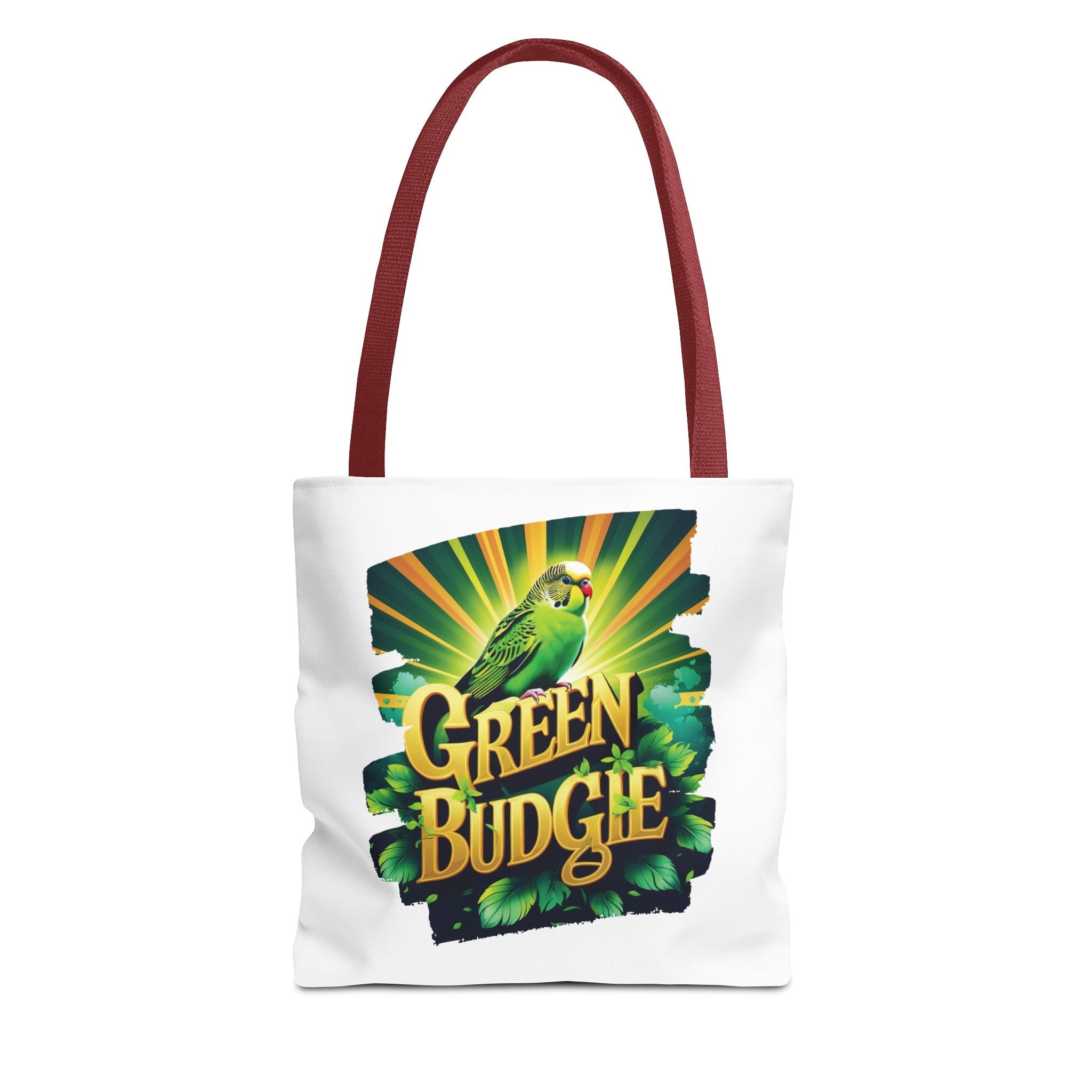 Green Budgie Sunburst Tote Bag