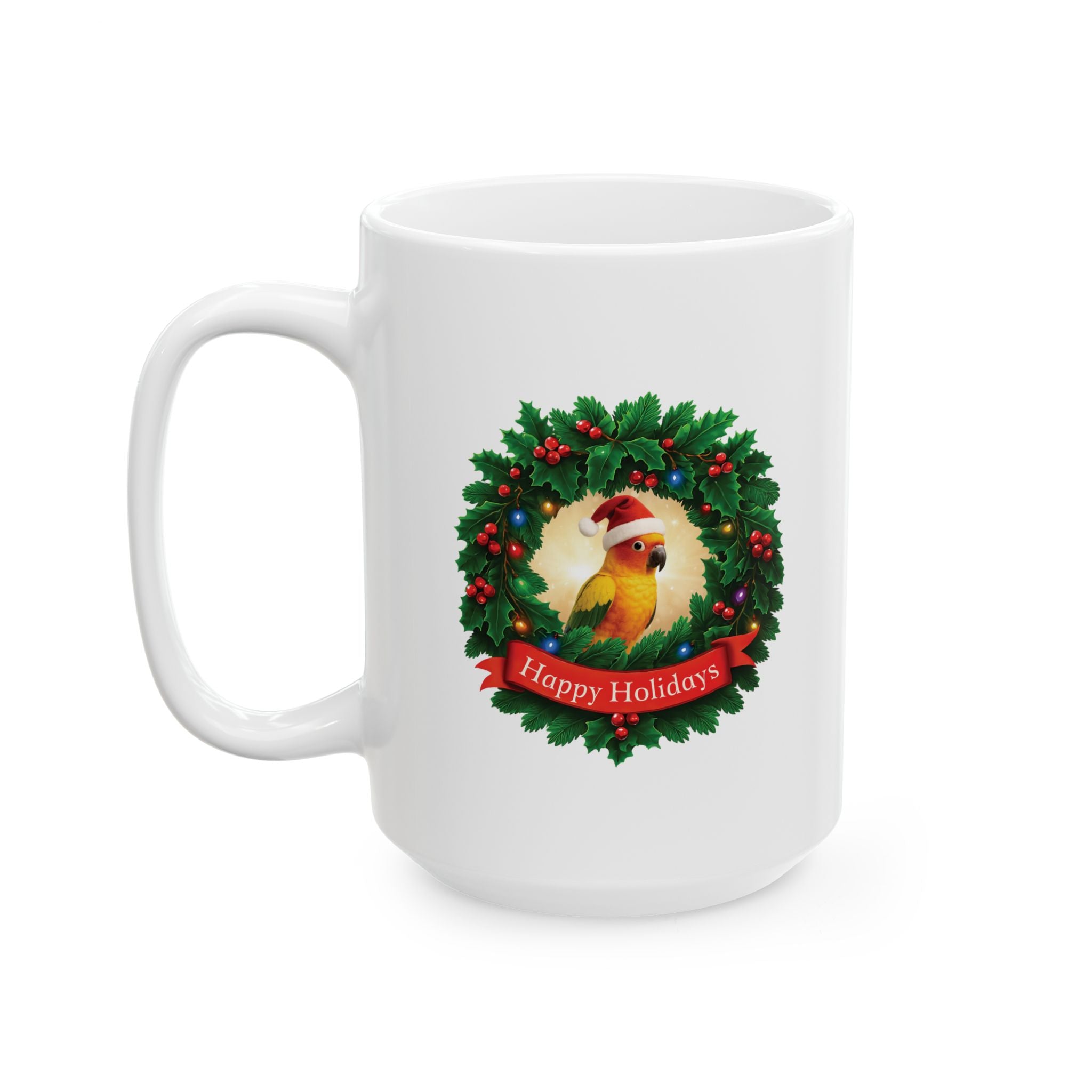 Happy Holidays Sun Conure Mug