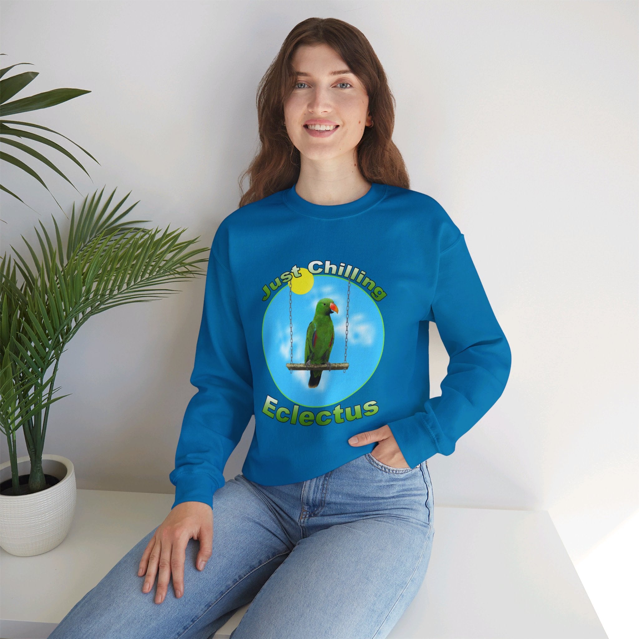 Just Chilling Swing Green Eclectus Sweatshirt