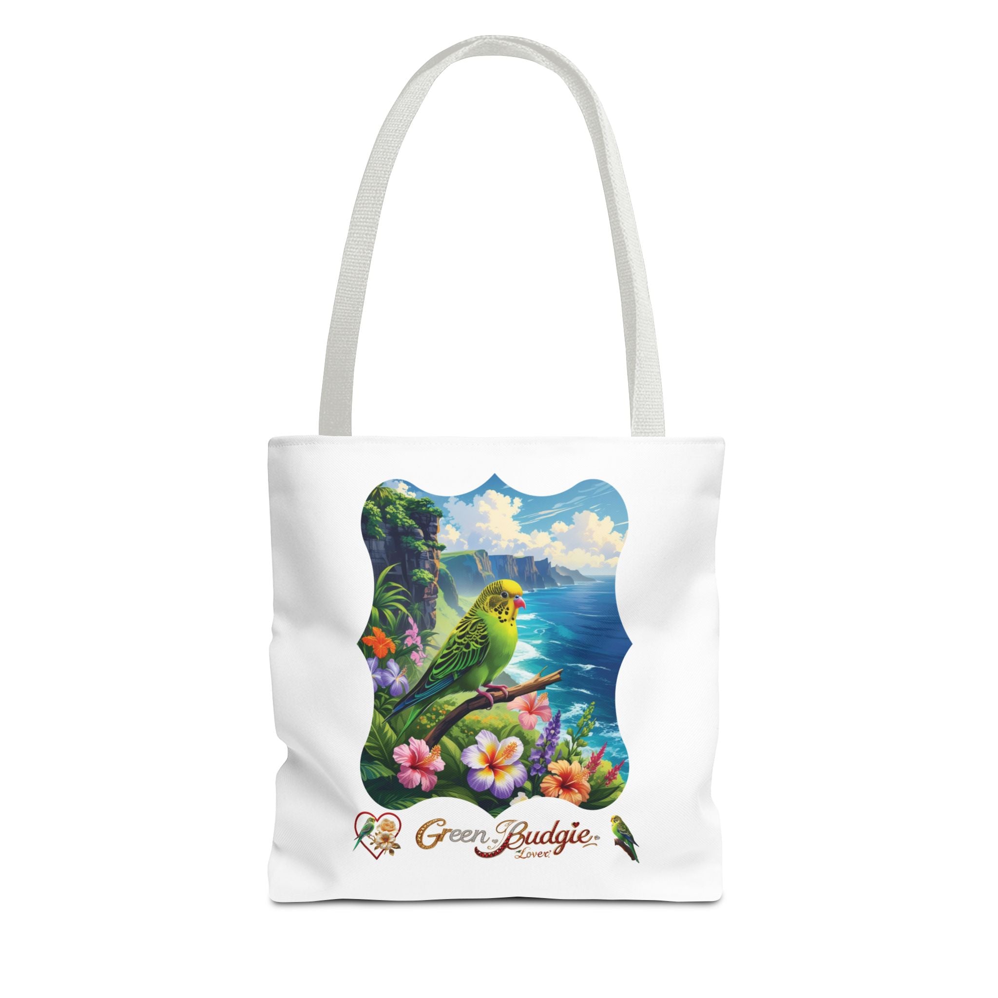 Green Budgie Lover Tote Bag
