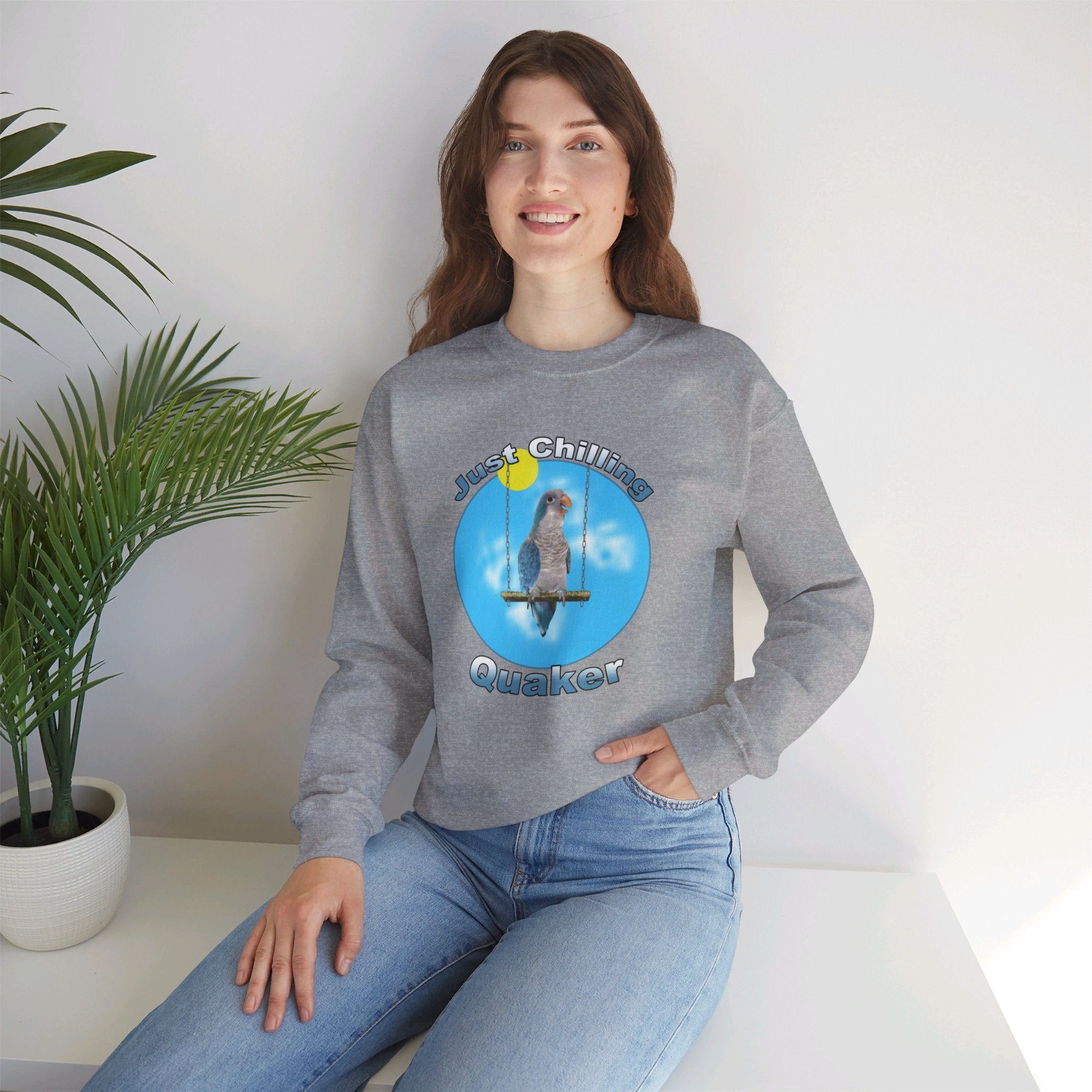 Just Chilling Swing Blue Quaker Sweatshirt