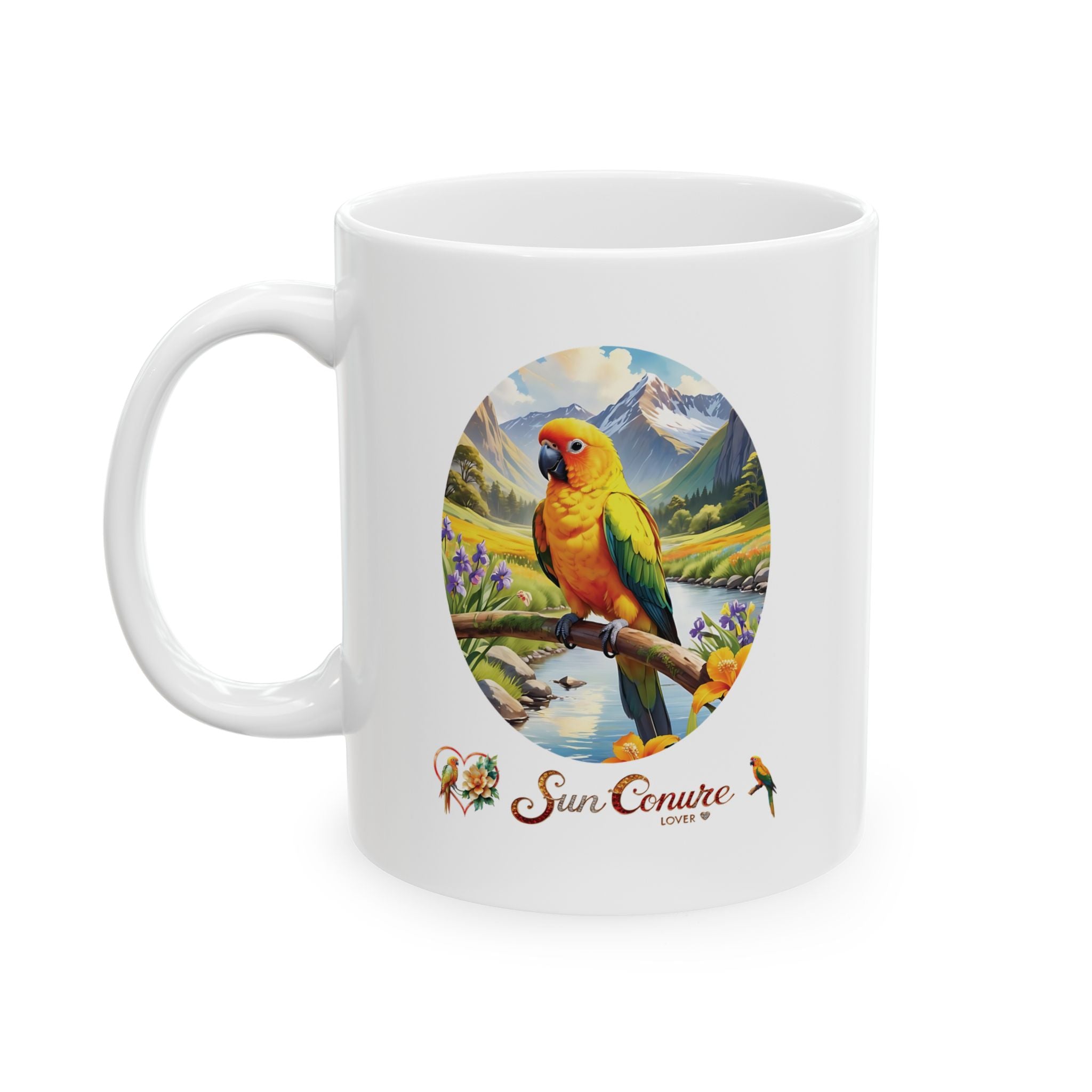 Floral Sun Conure Lover Mug