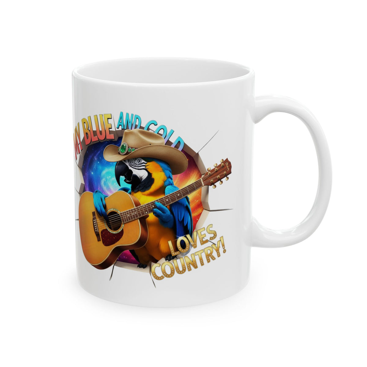 Blue and Gold Loves Country Mug