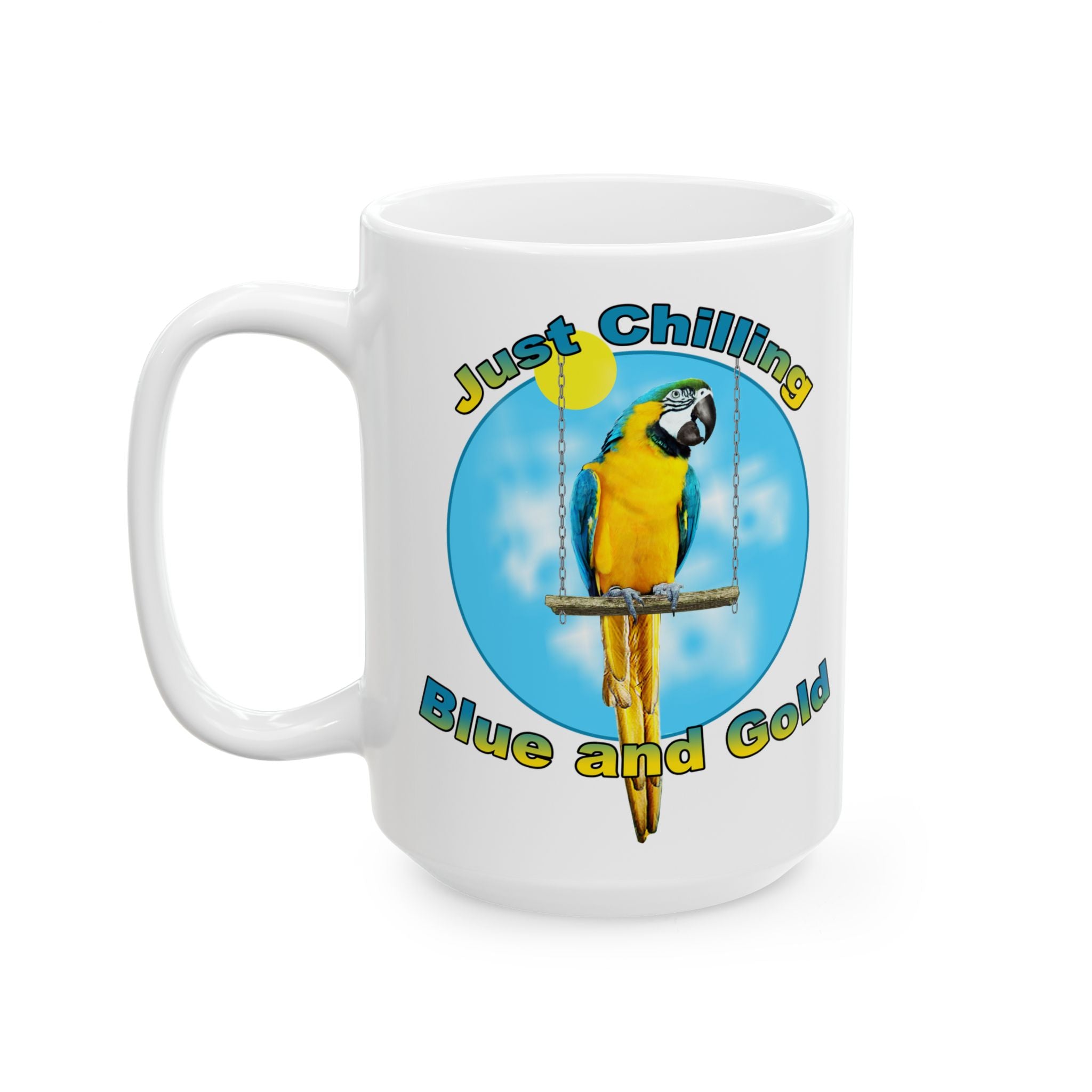 Just Chilling Swing Blue And Gold Mug