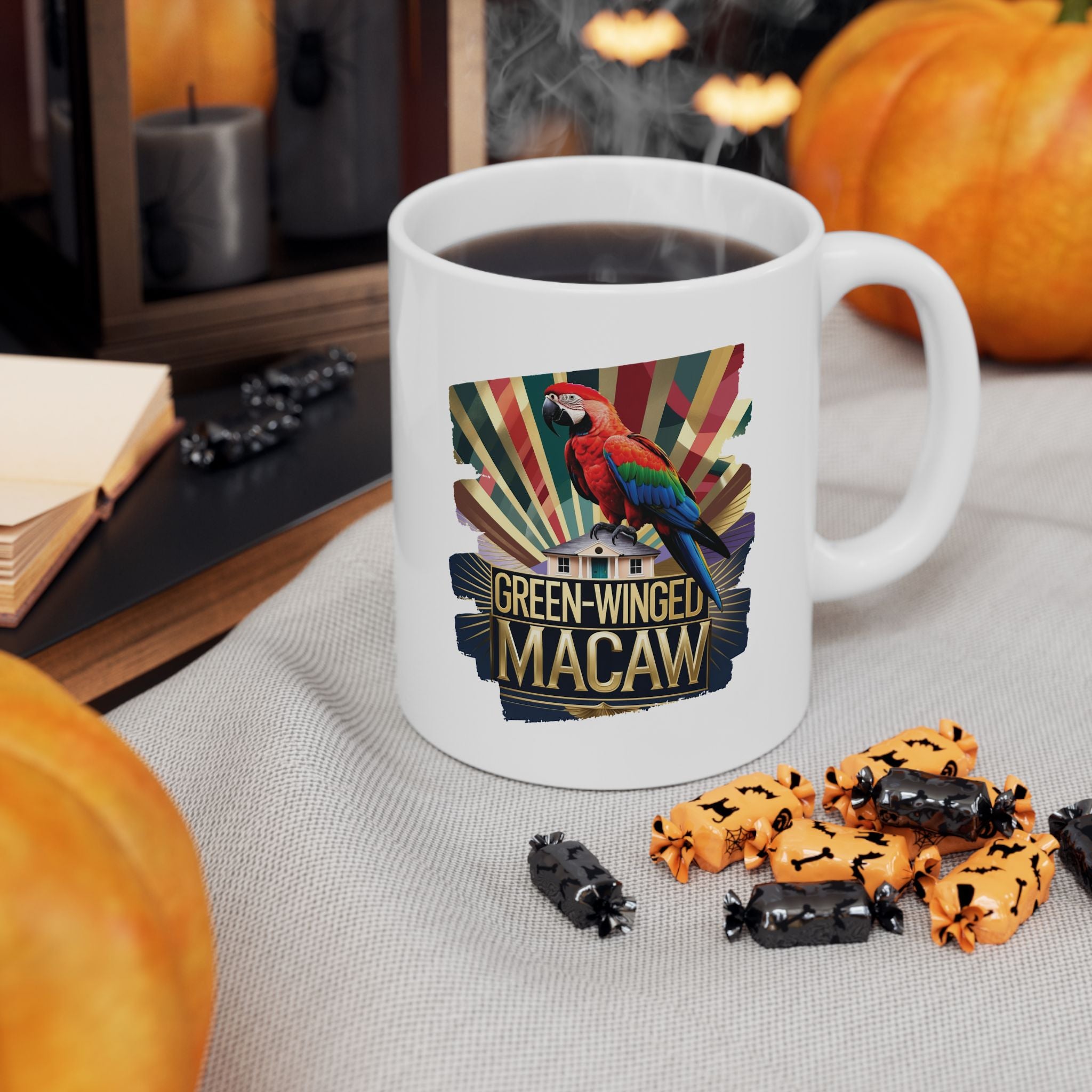 Green-Winged Macaw Sunburst Mug