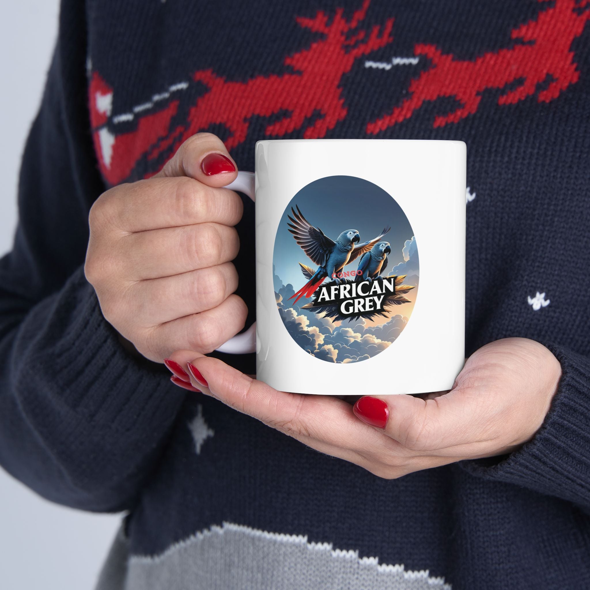 African Grey Congo Ceramic Mug