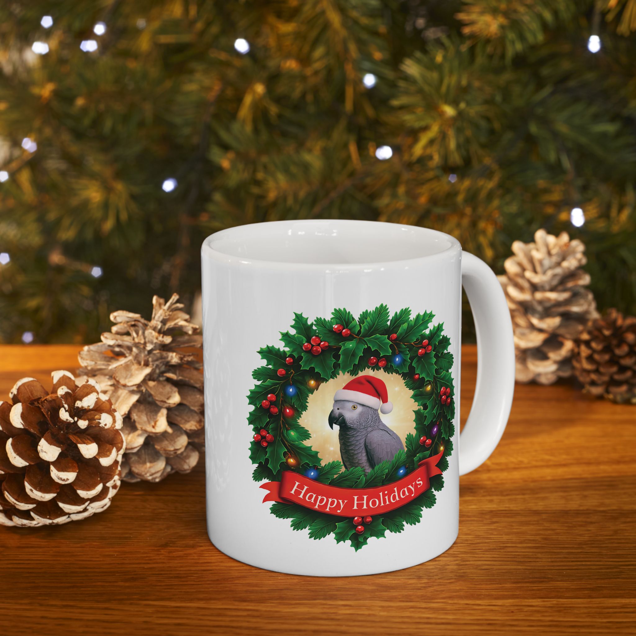 African Grey Rocks Ceramic Mug,