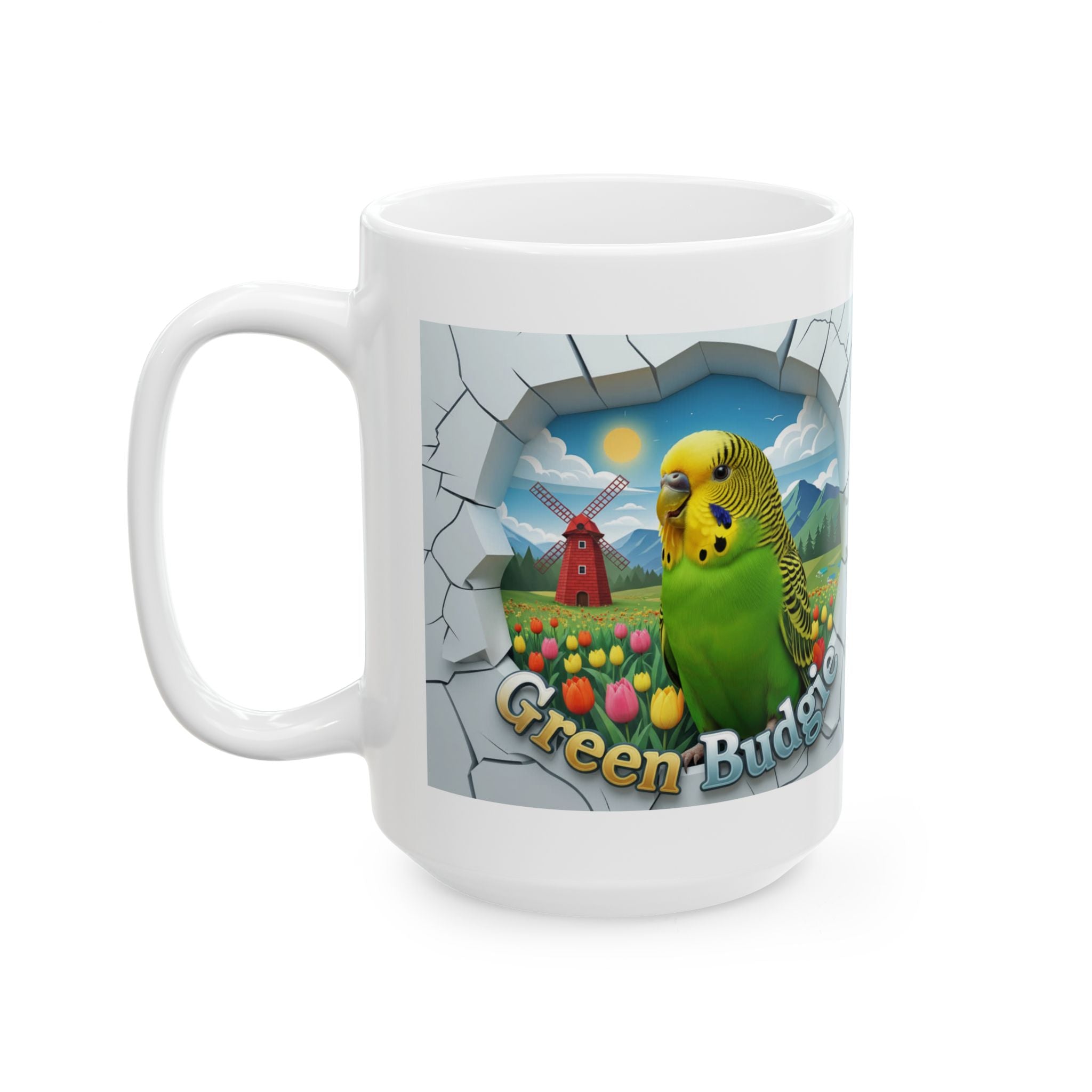 Blue Budgie Nature Scenic Mug