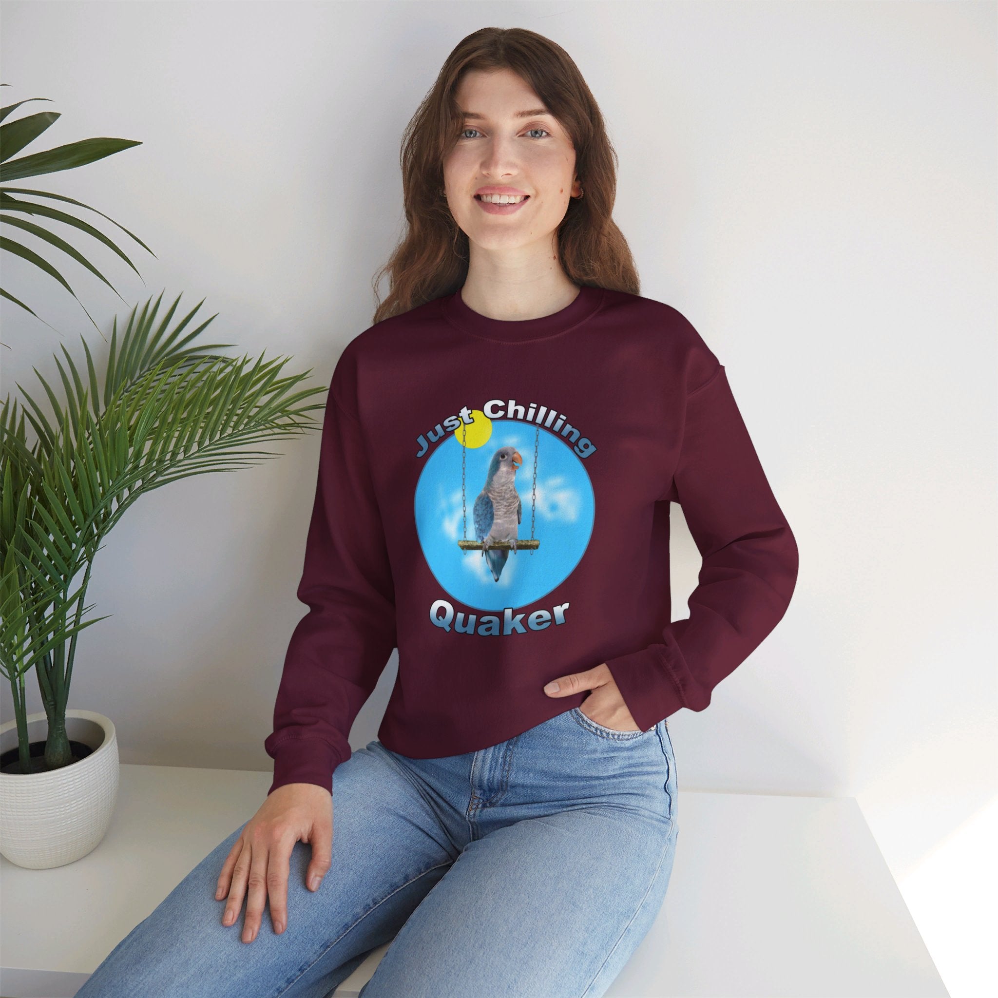 Just Chilling Swing Blue Quaker Sweatshirt