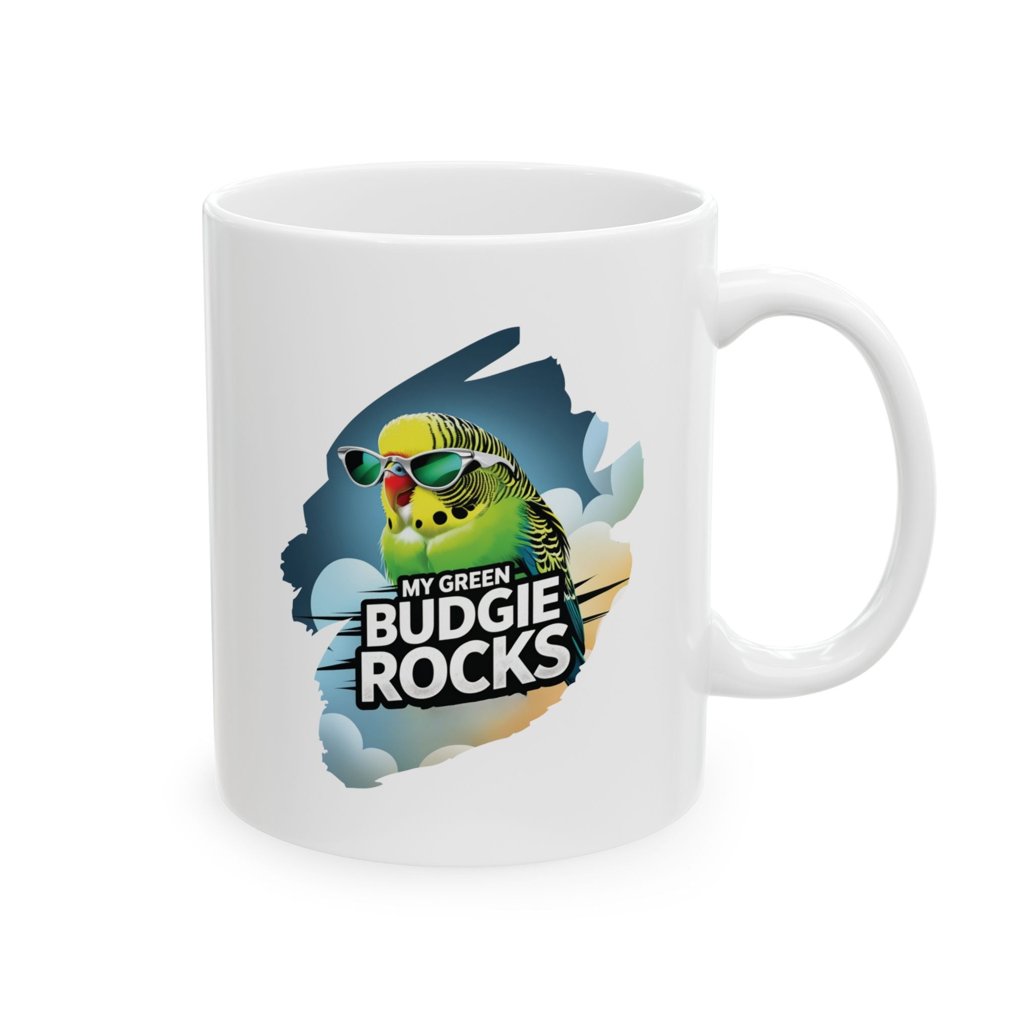 Green Budgie Mug