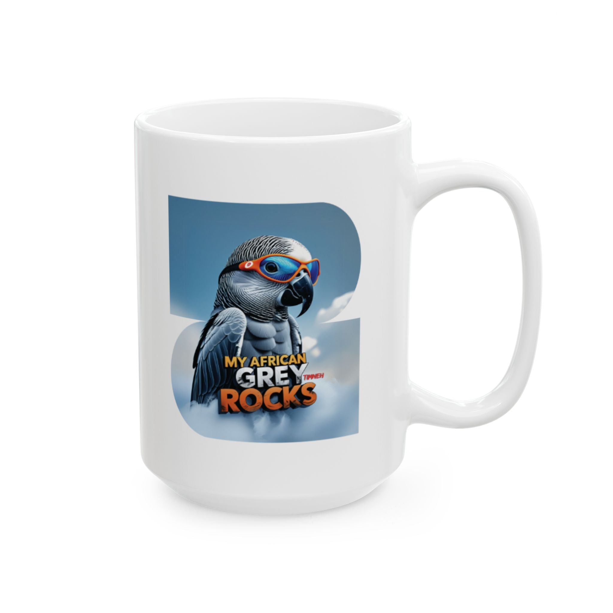 African Grey Timneh Rocks Mug