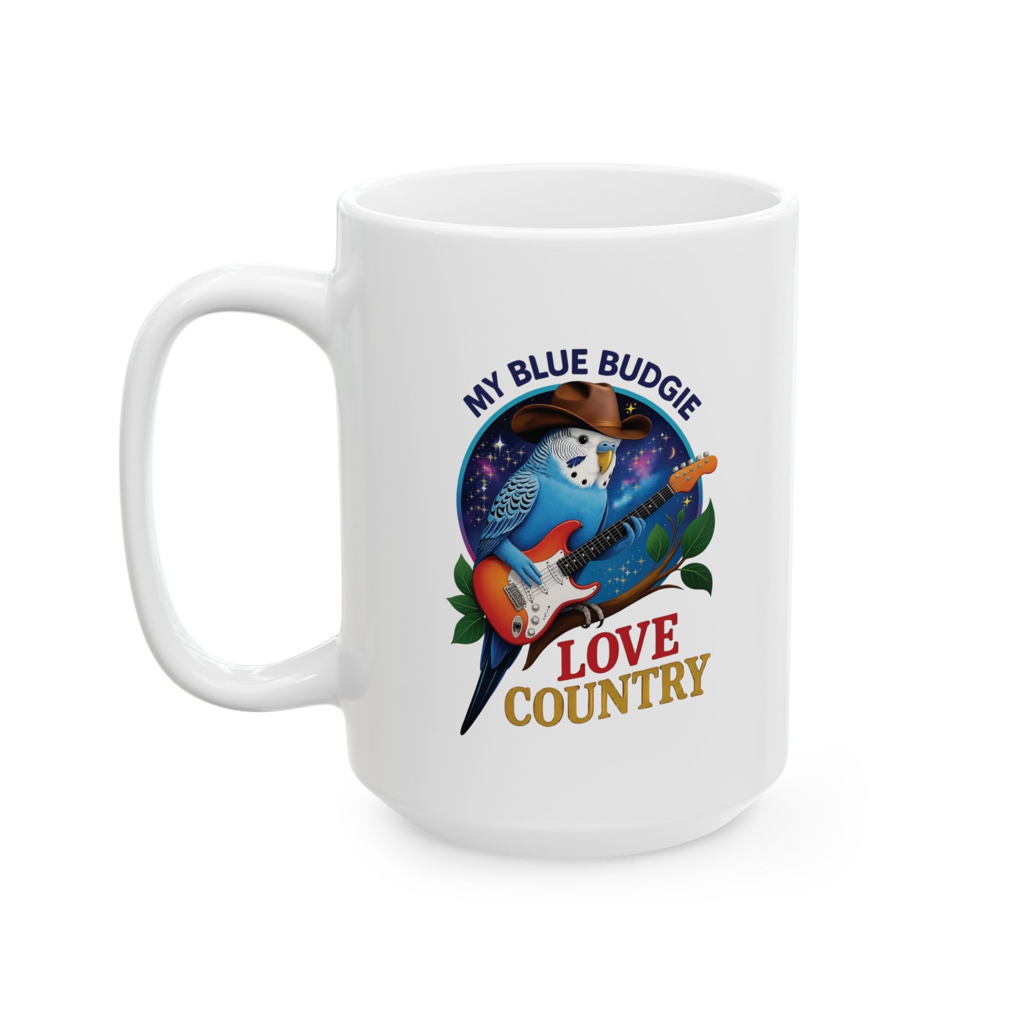 My Blue Budgie Loves Country Mug