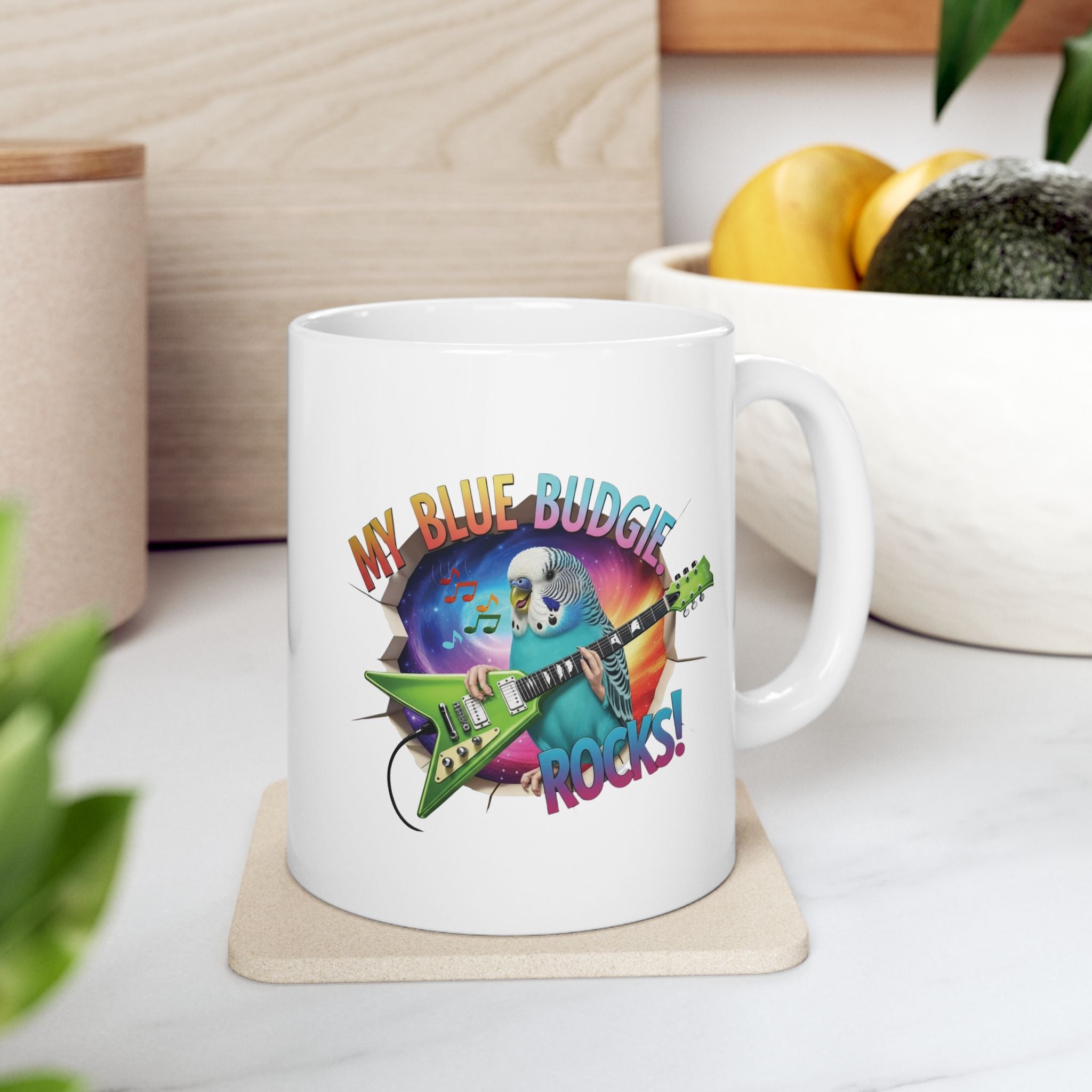 My Blue Budgie Rocks Mug