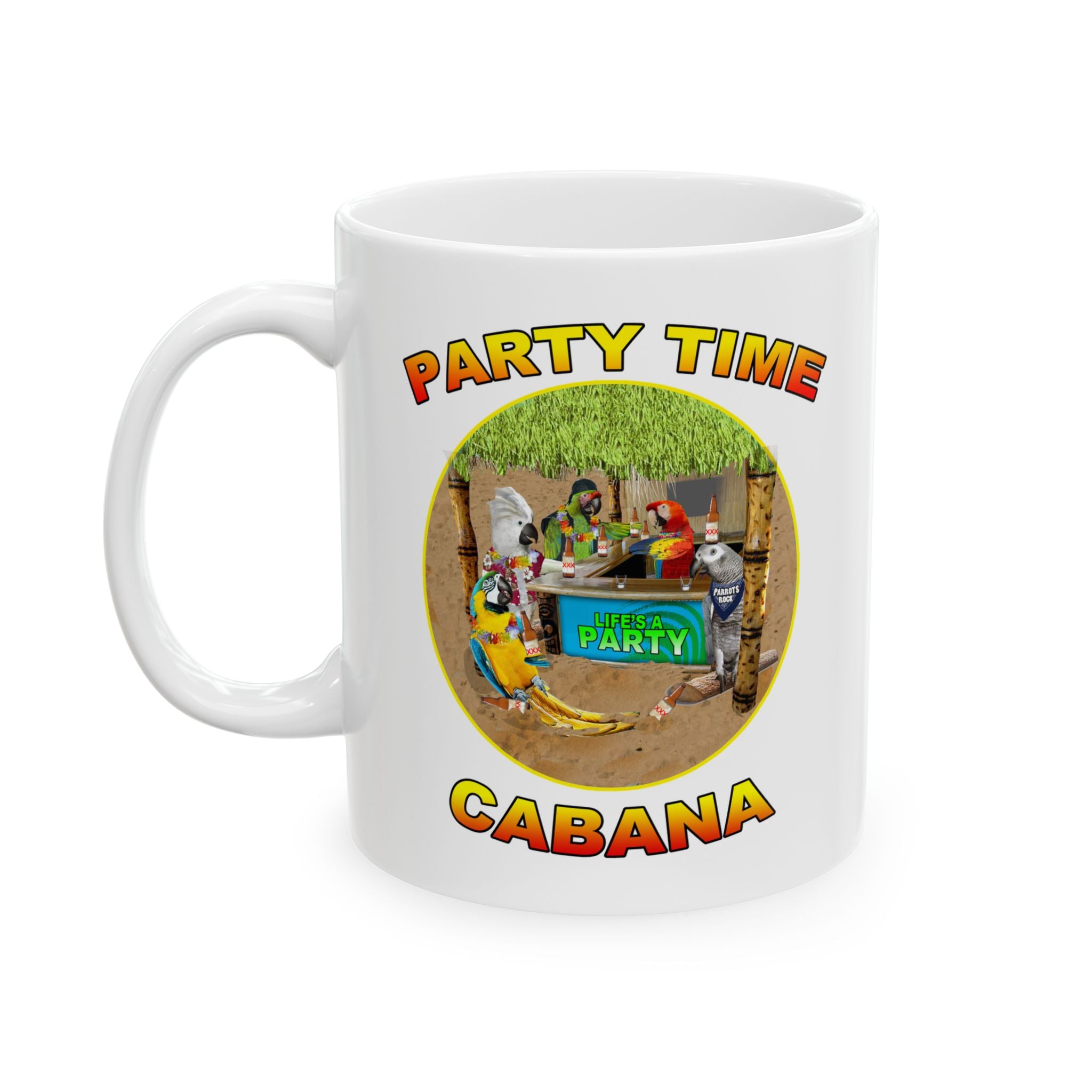 Party Time Life's A Cabana Parrot Mug