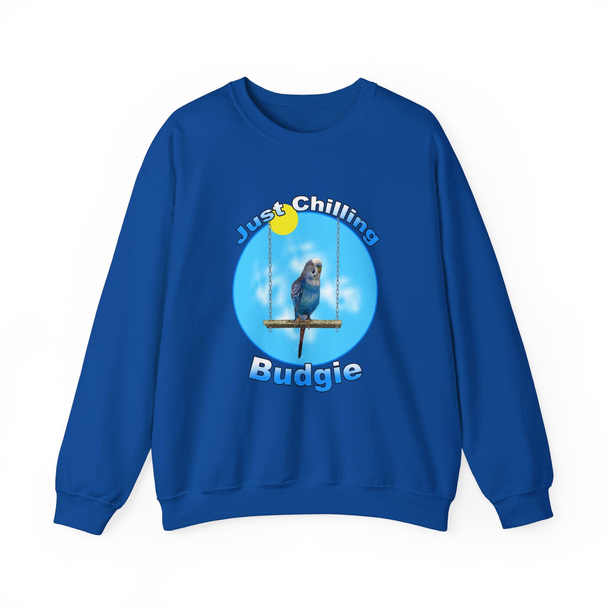 Just Chilling Swing Blue Budgie Sweatshirt