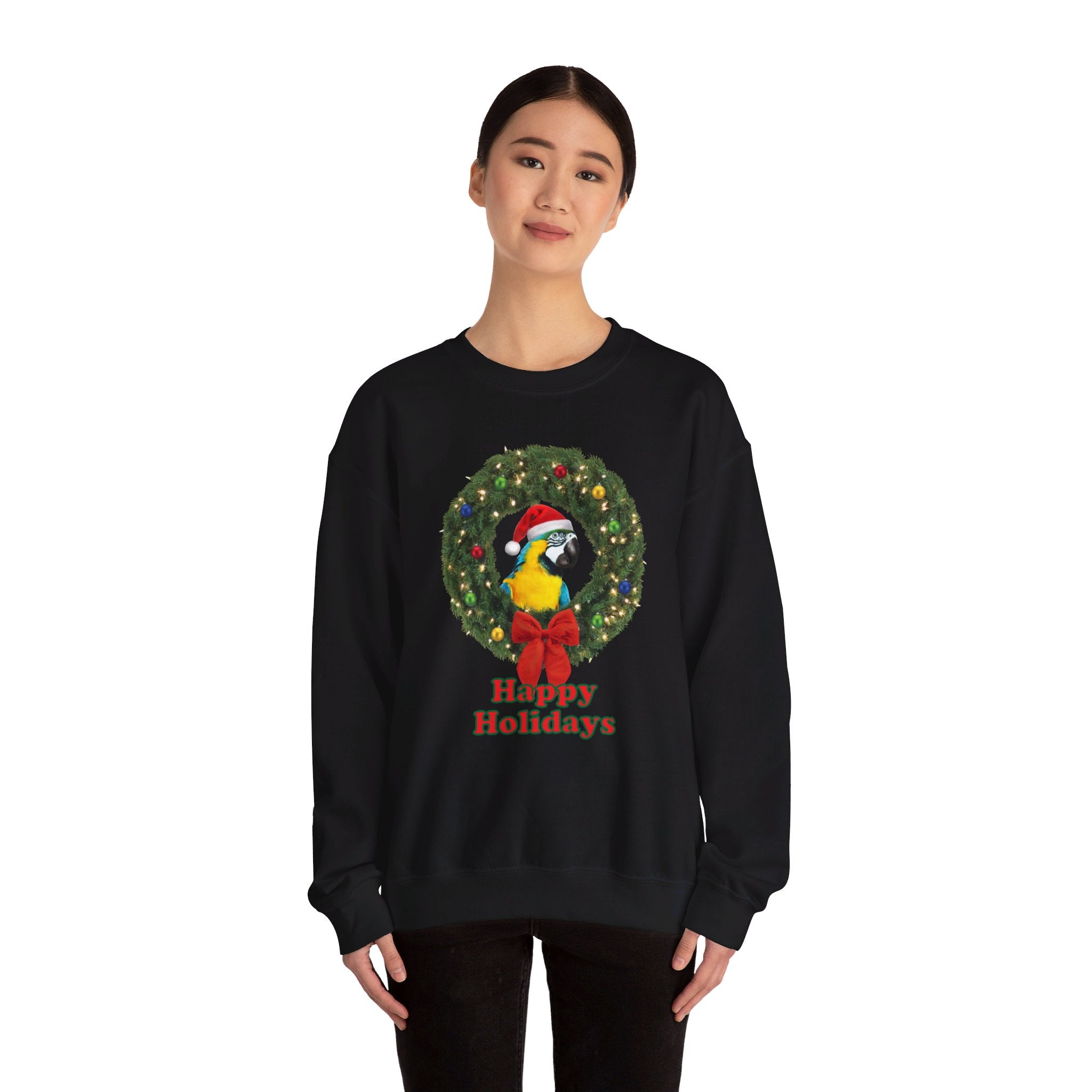 Happy Christmas Holidays Blue And Gold Sweatshirt