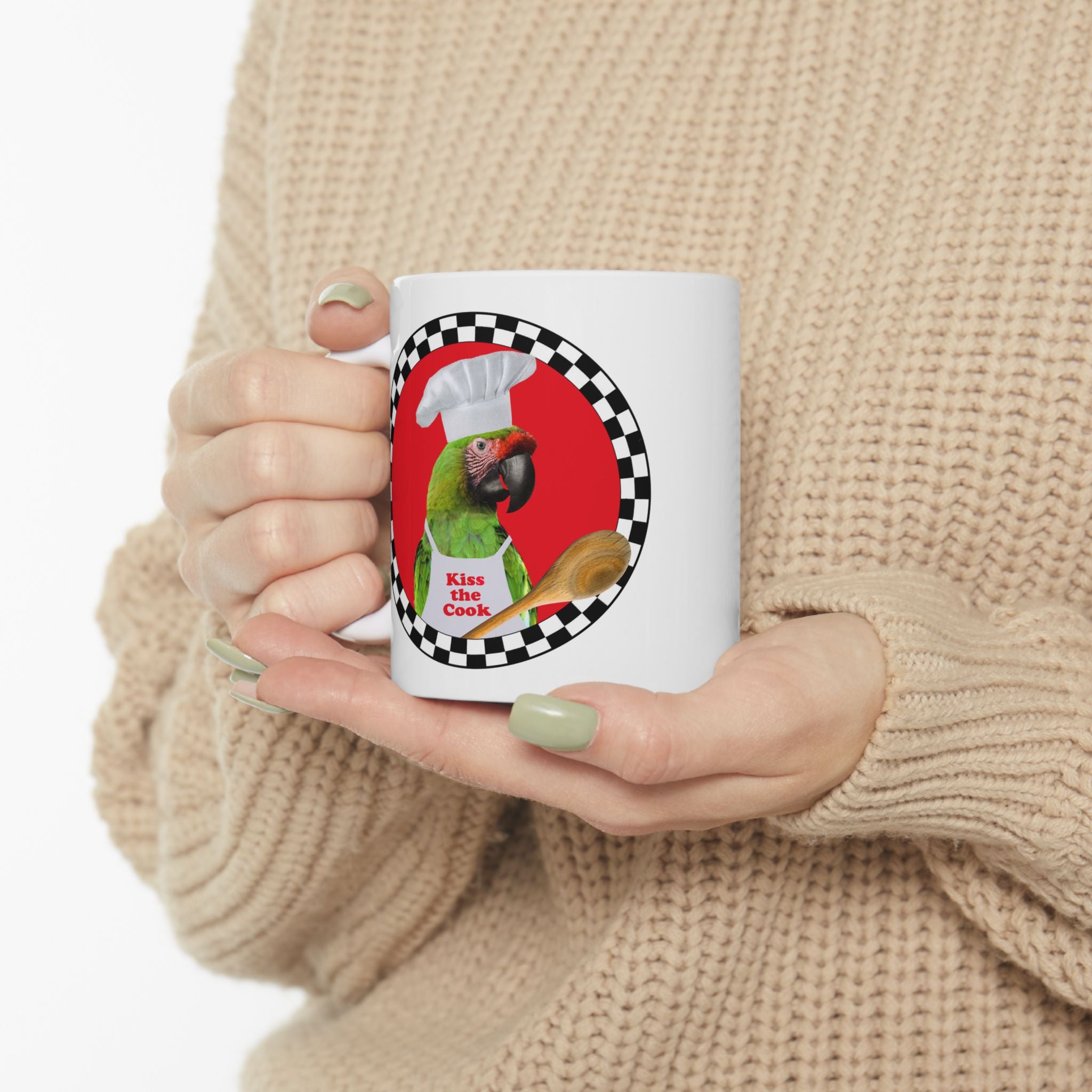 Kiss The Cook Spoon Military Mug