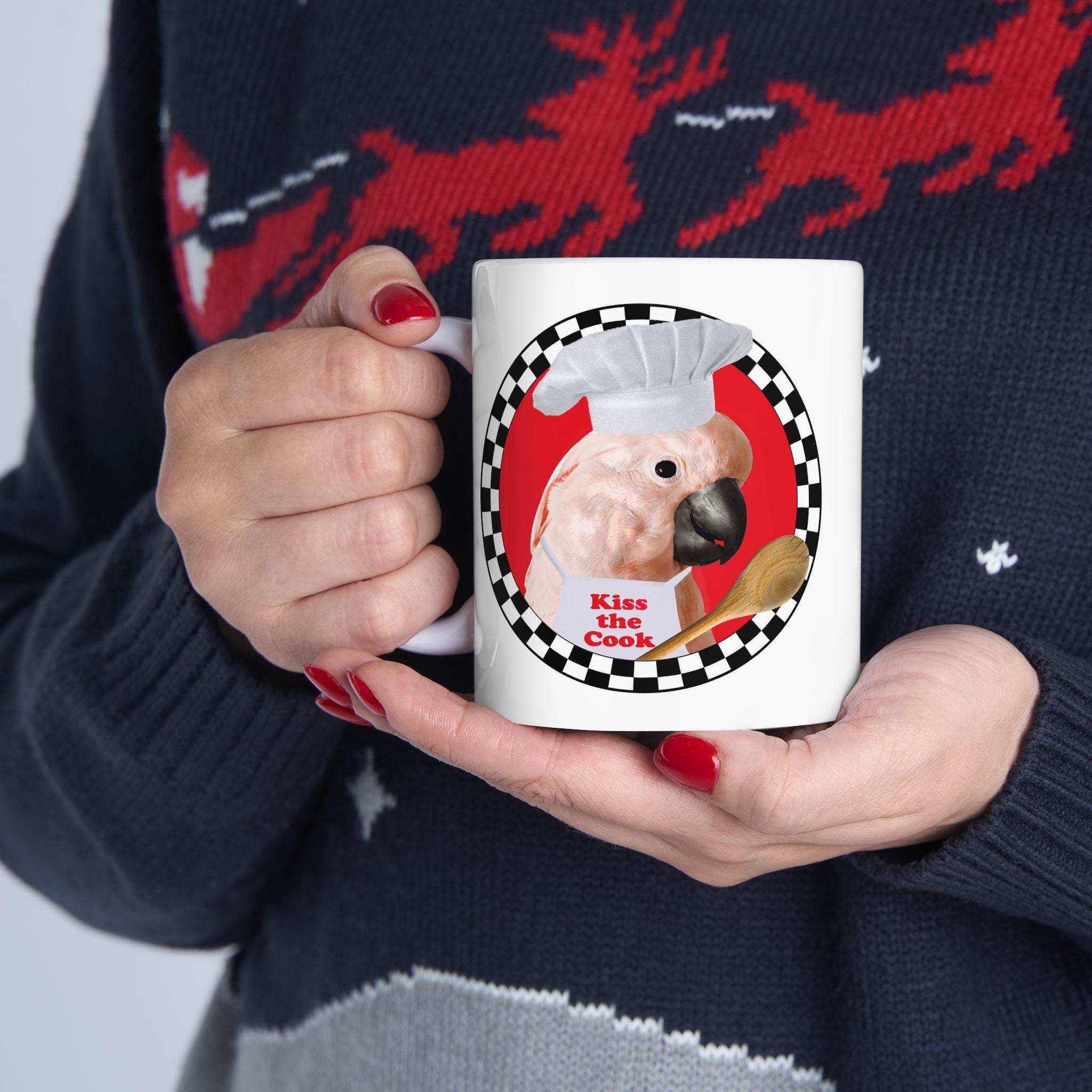 Kiss The Cook Spoon Moluccan Mug