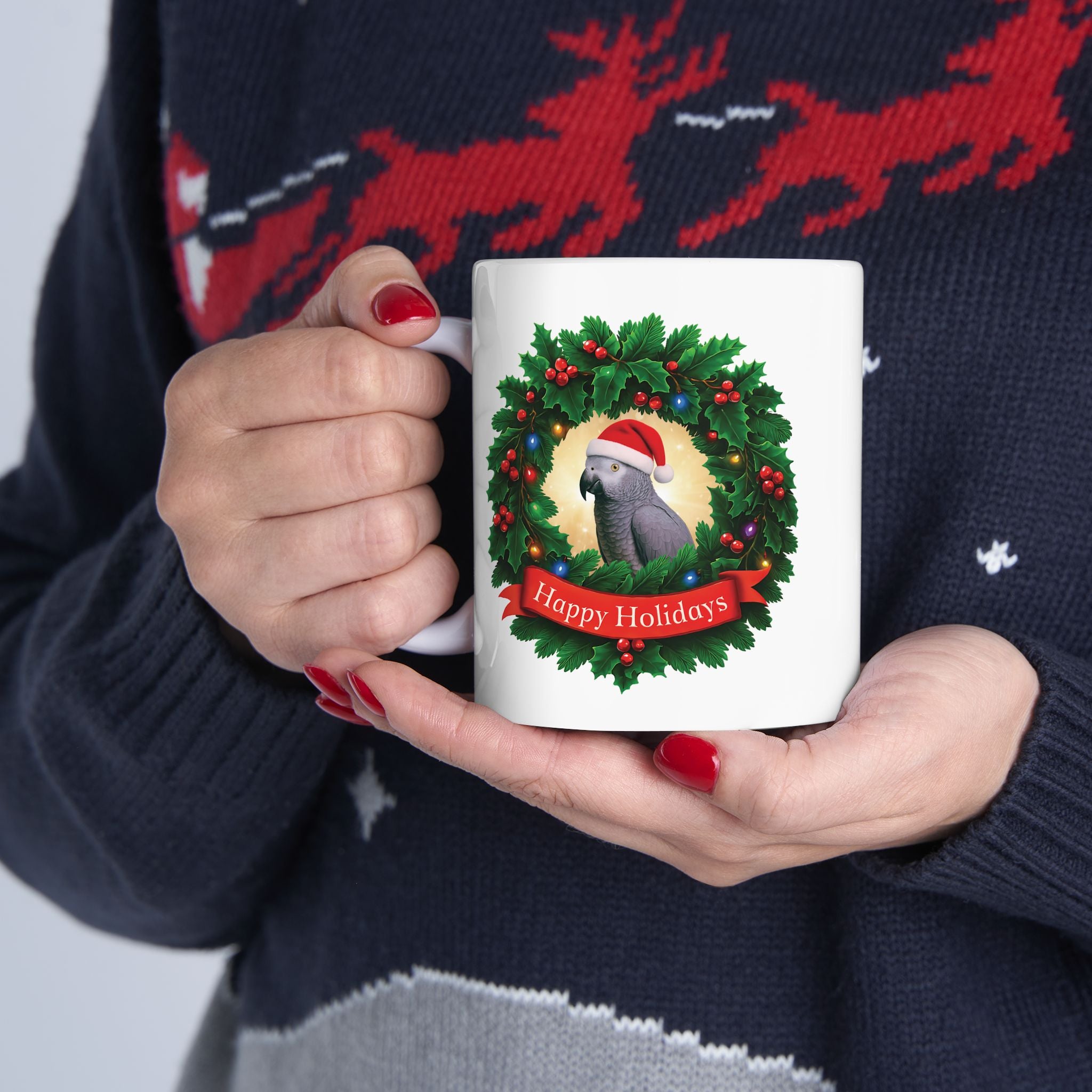 African Grey Rocks Ceramic Mug,