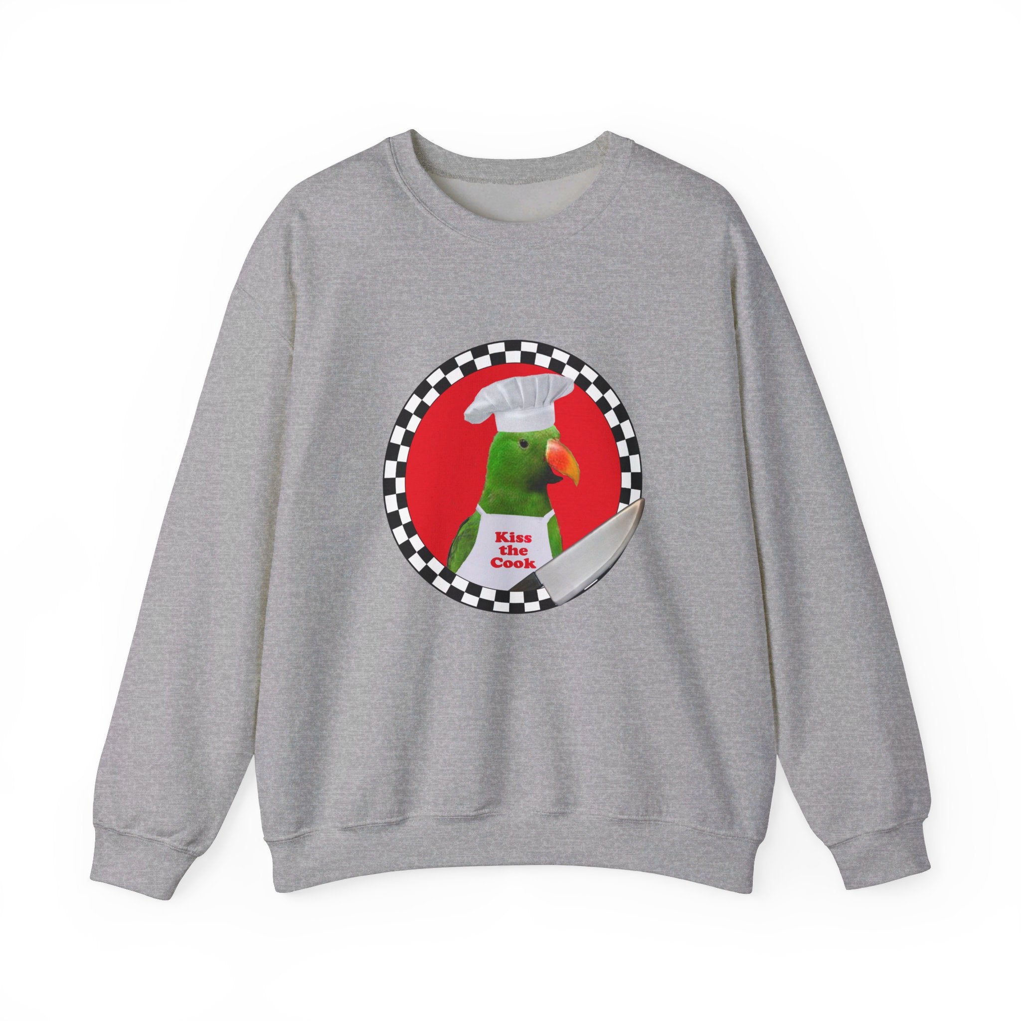Kiss The Cook Green Eclectus Sweatshirt