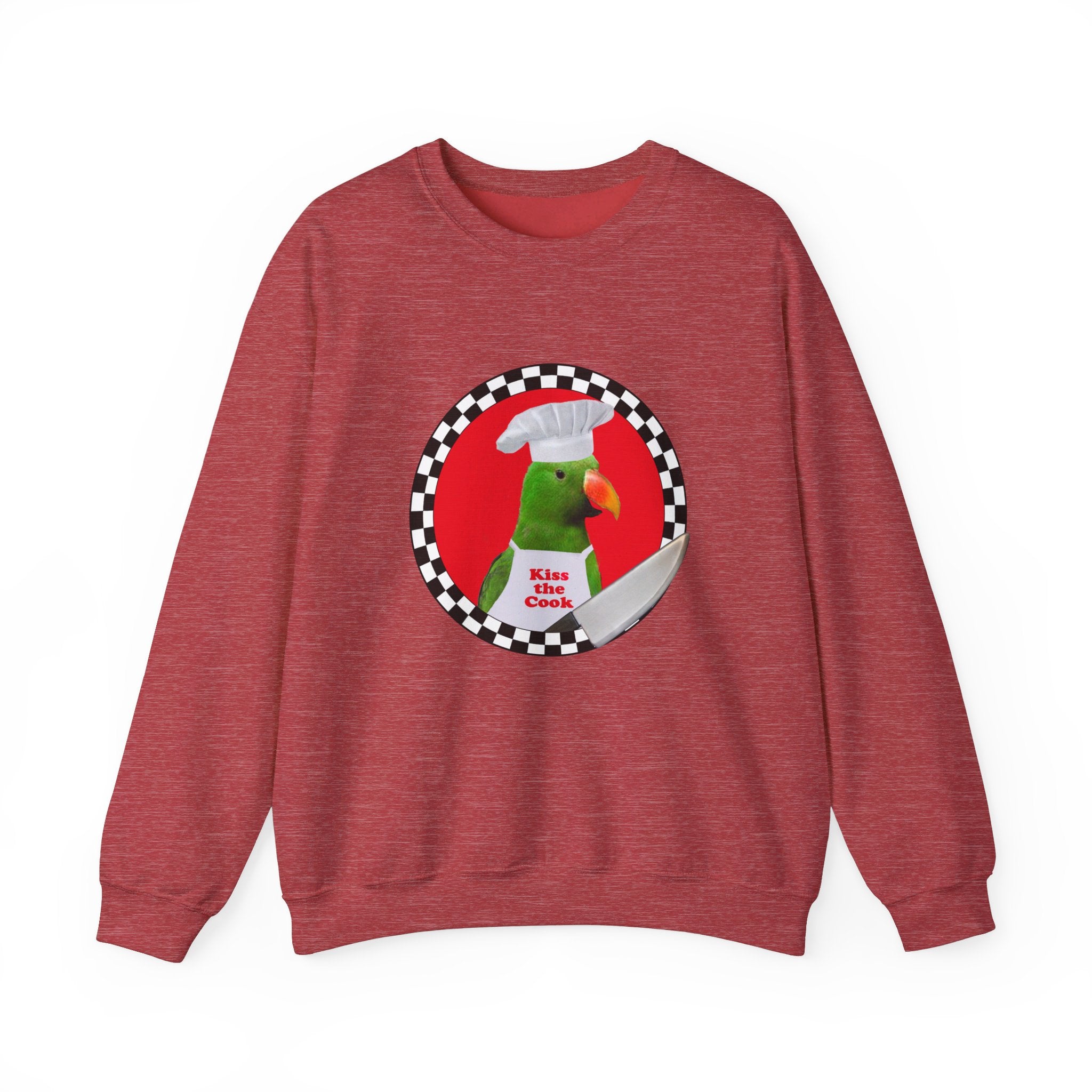 Kiss The Cook Green Eclectus Sweatshirt