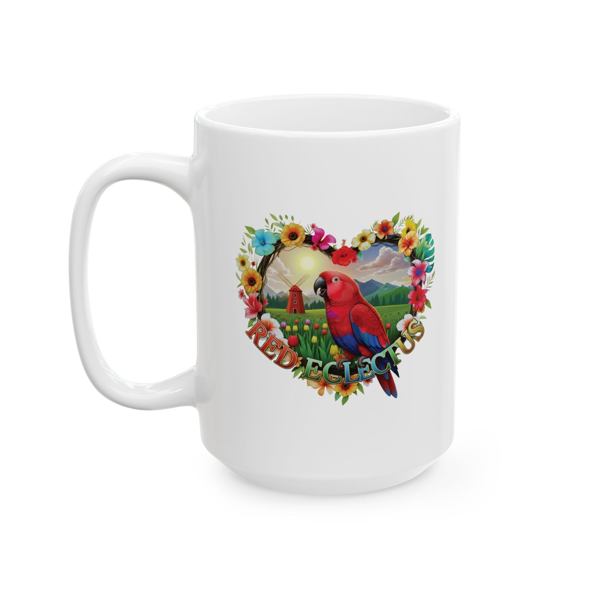 Red Eclectus Colorful Exotic Mug