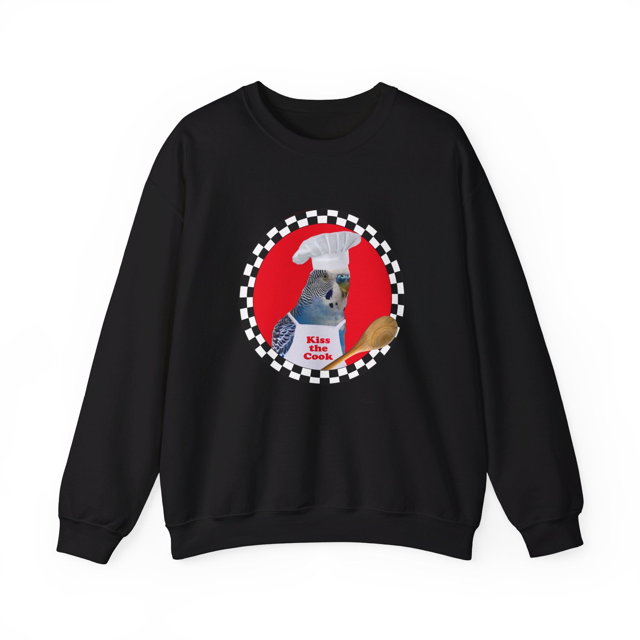 Kiss The Cook Spoon Blue Budgie Sweatshirt