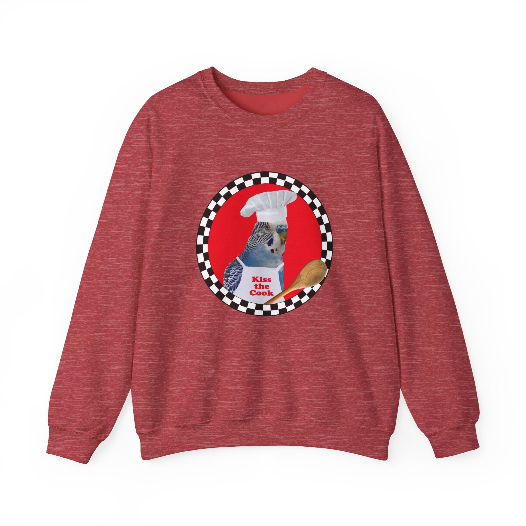 Kiss The Cook Spoon Blue Budgie Sweatshirt