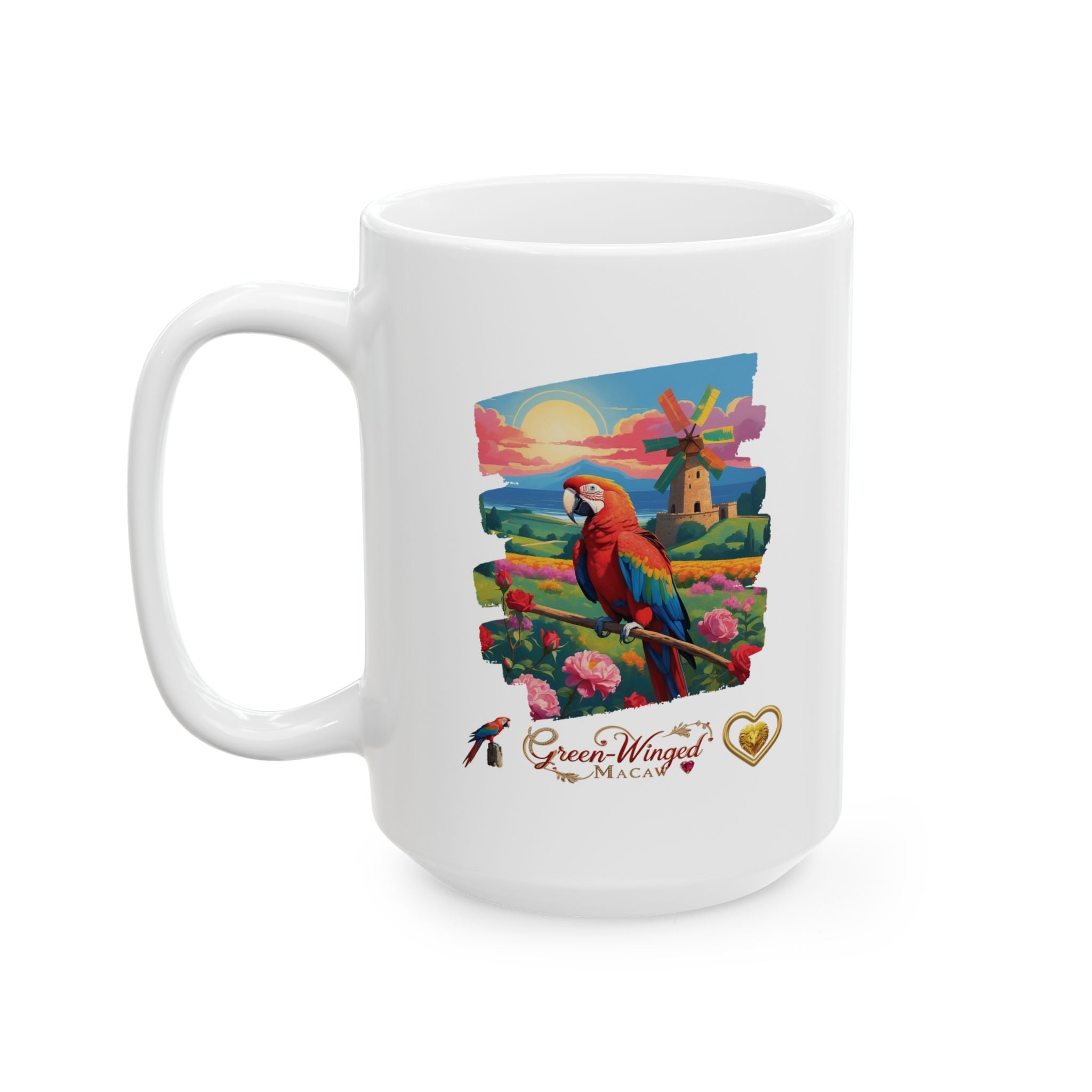 Rainbow Green-Winged Macaw Mug