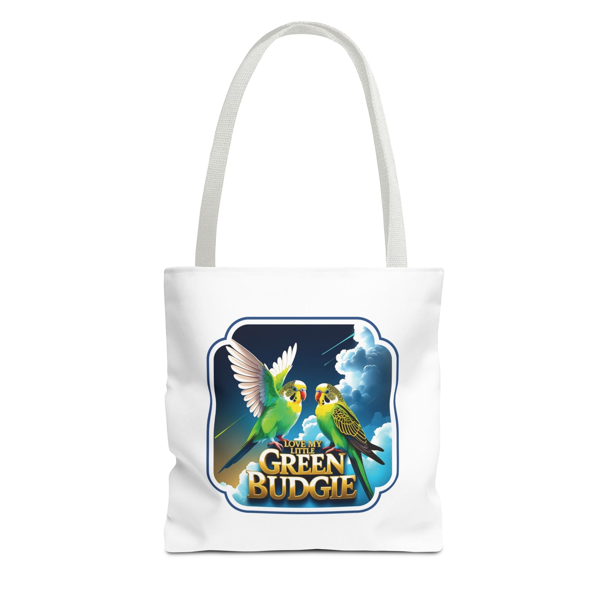 Love My Little Green Budgie Tote Bag