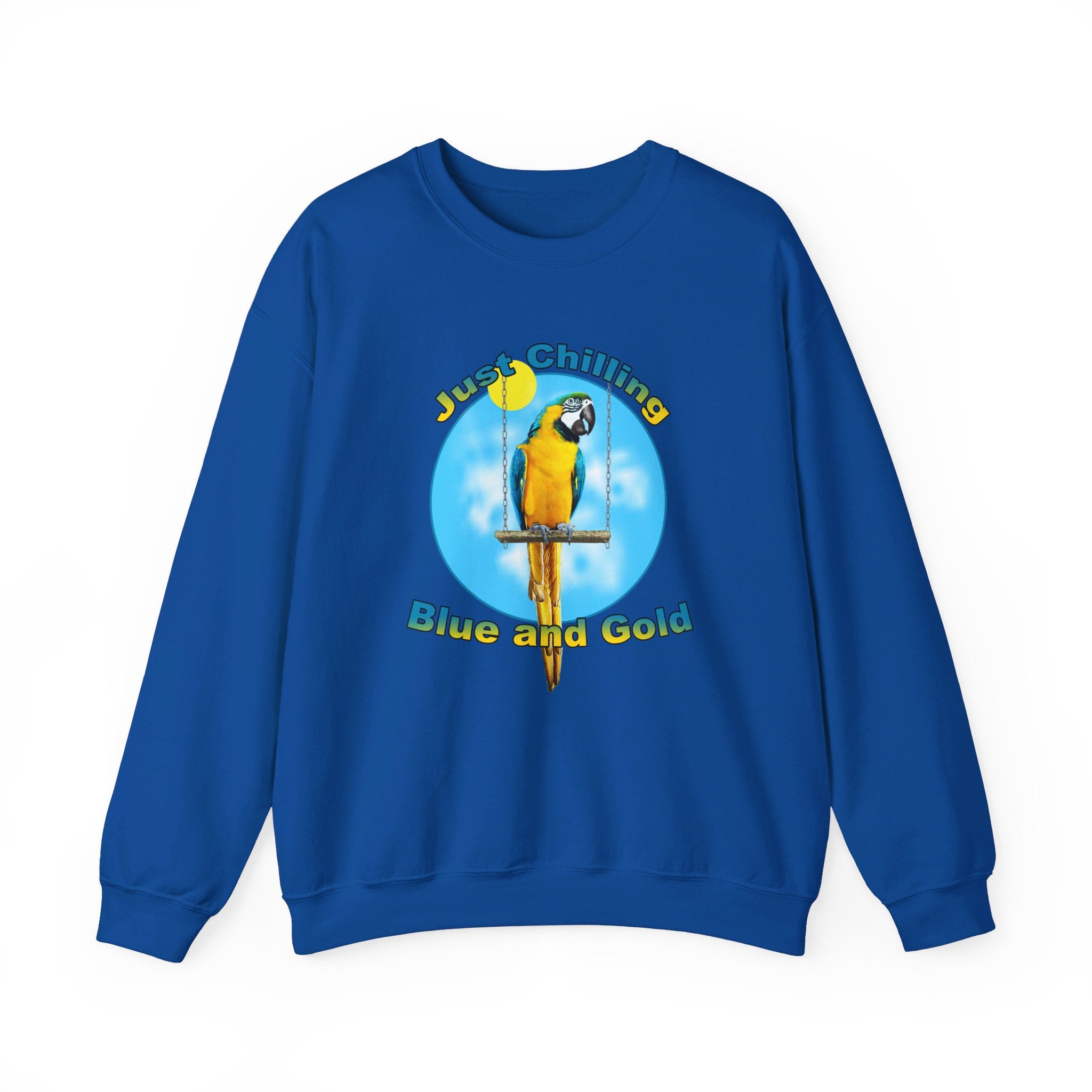Just Chilling Swing Blue And Gold Sweatshirt