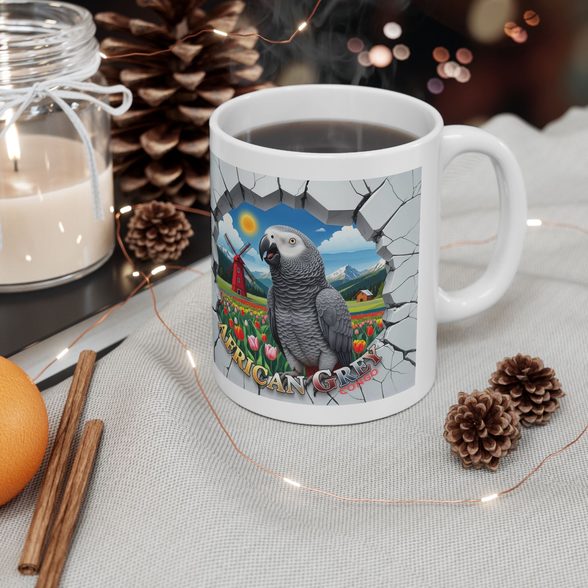 African Grey Congo Nature Scenic Mug