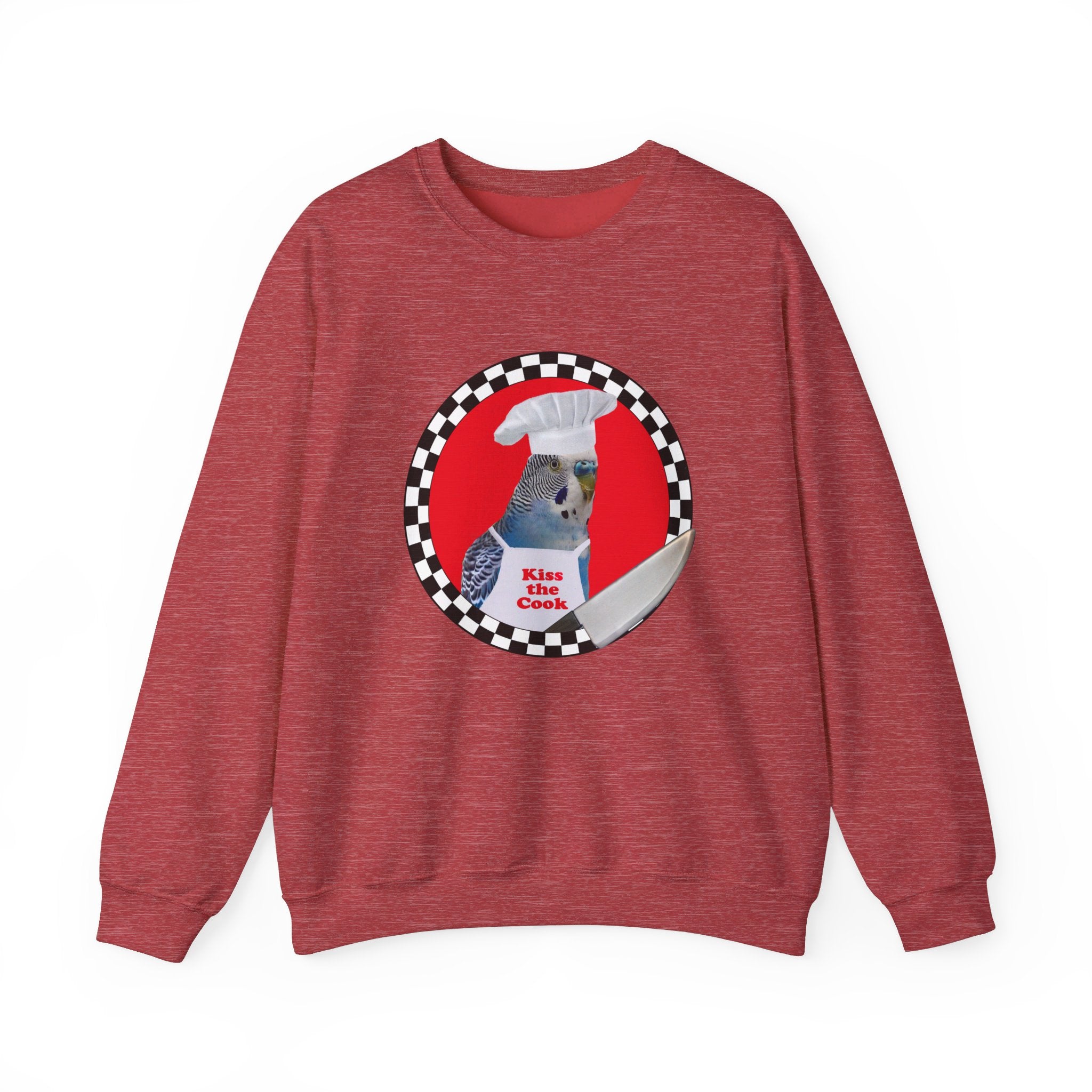 Kiss The Cook Blue Budgie Sweatshirt