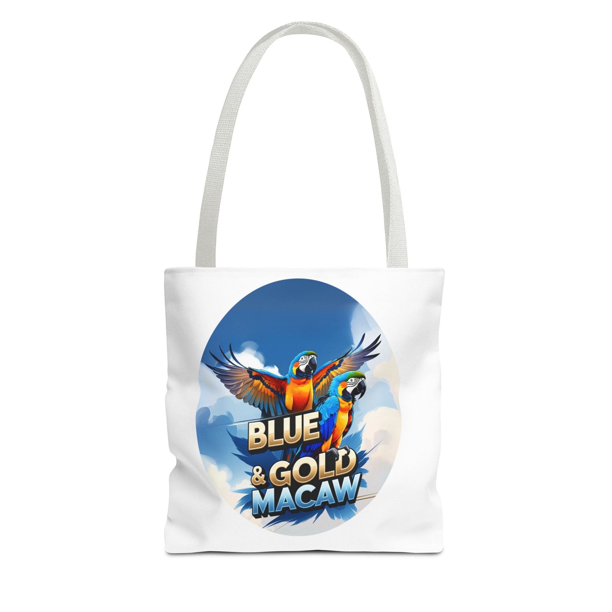 Blue & Gold Macaw Flying Tote Bag
